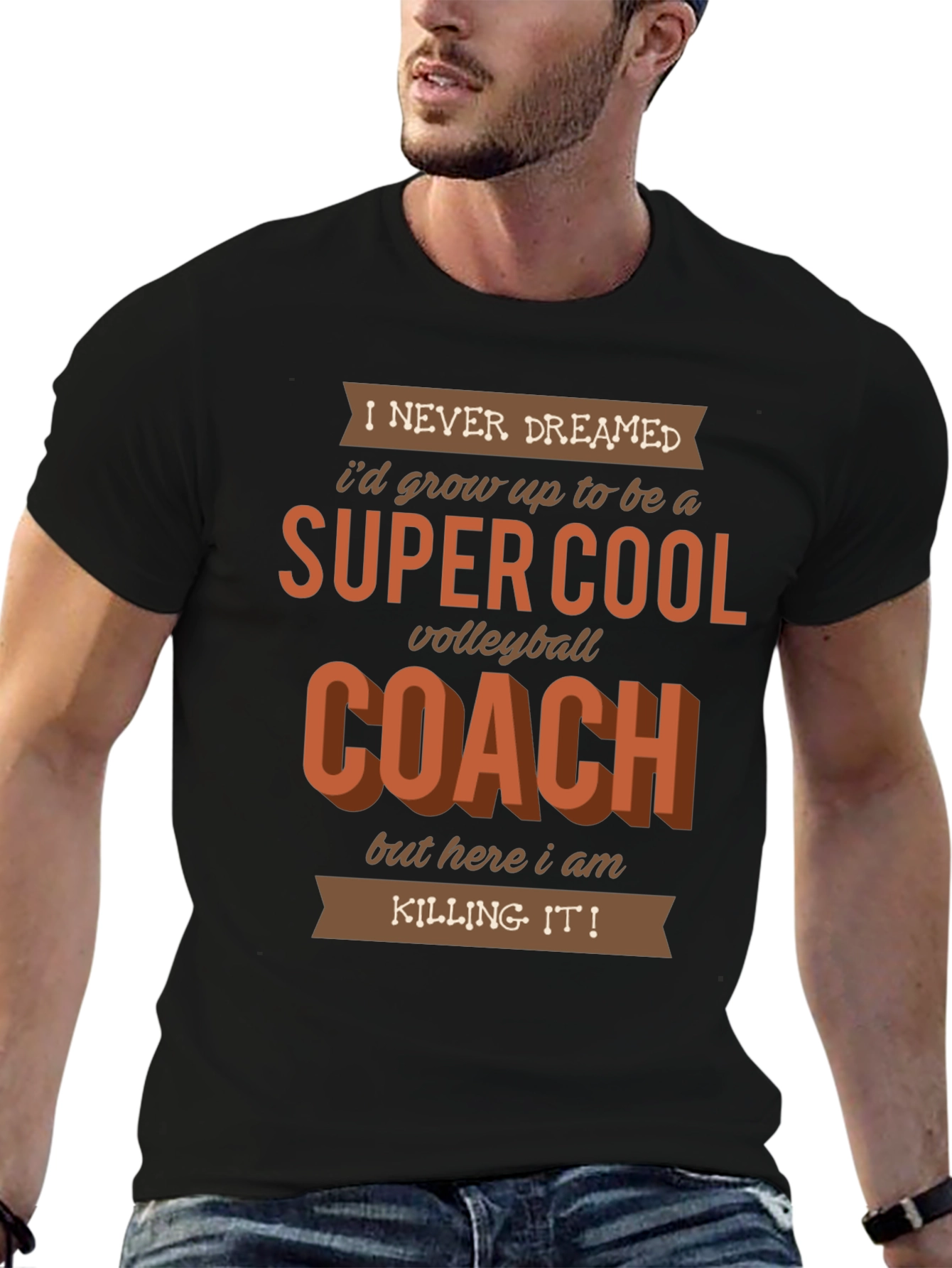 Super Cool Volleyball Coach Graphic T-Shirt