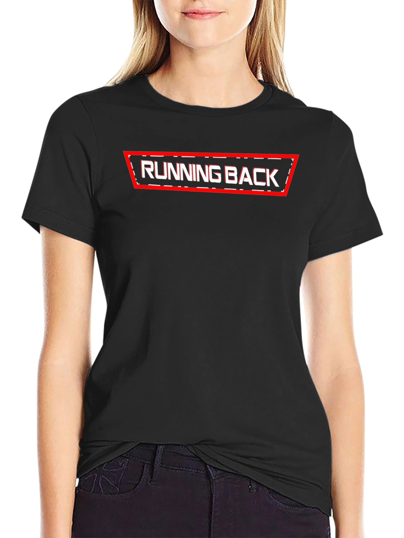 Running Back Graphic T-Shirt - Black