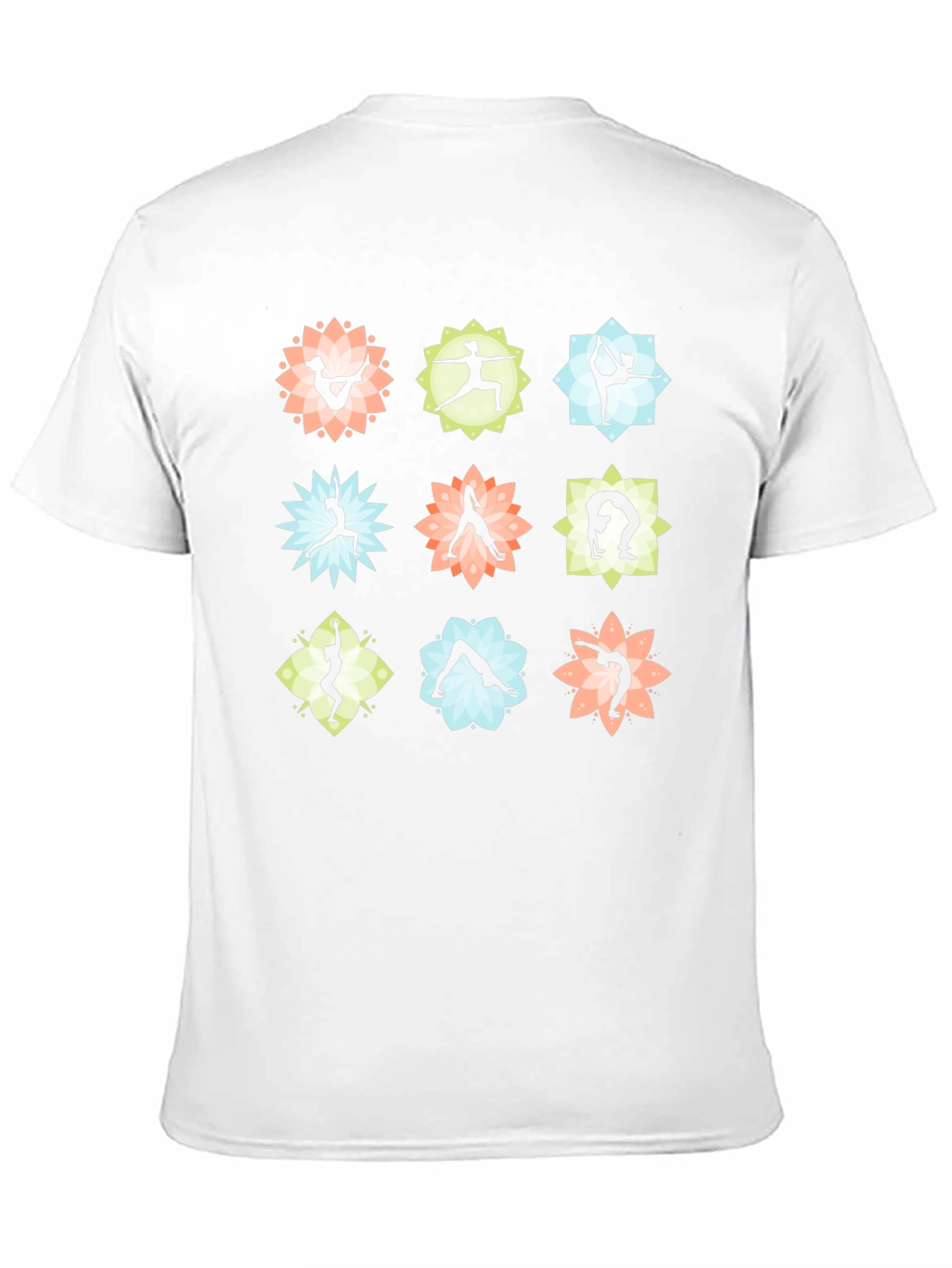 Yoga Pose Graphic Print Black T-Shirt