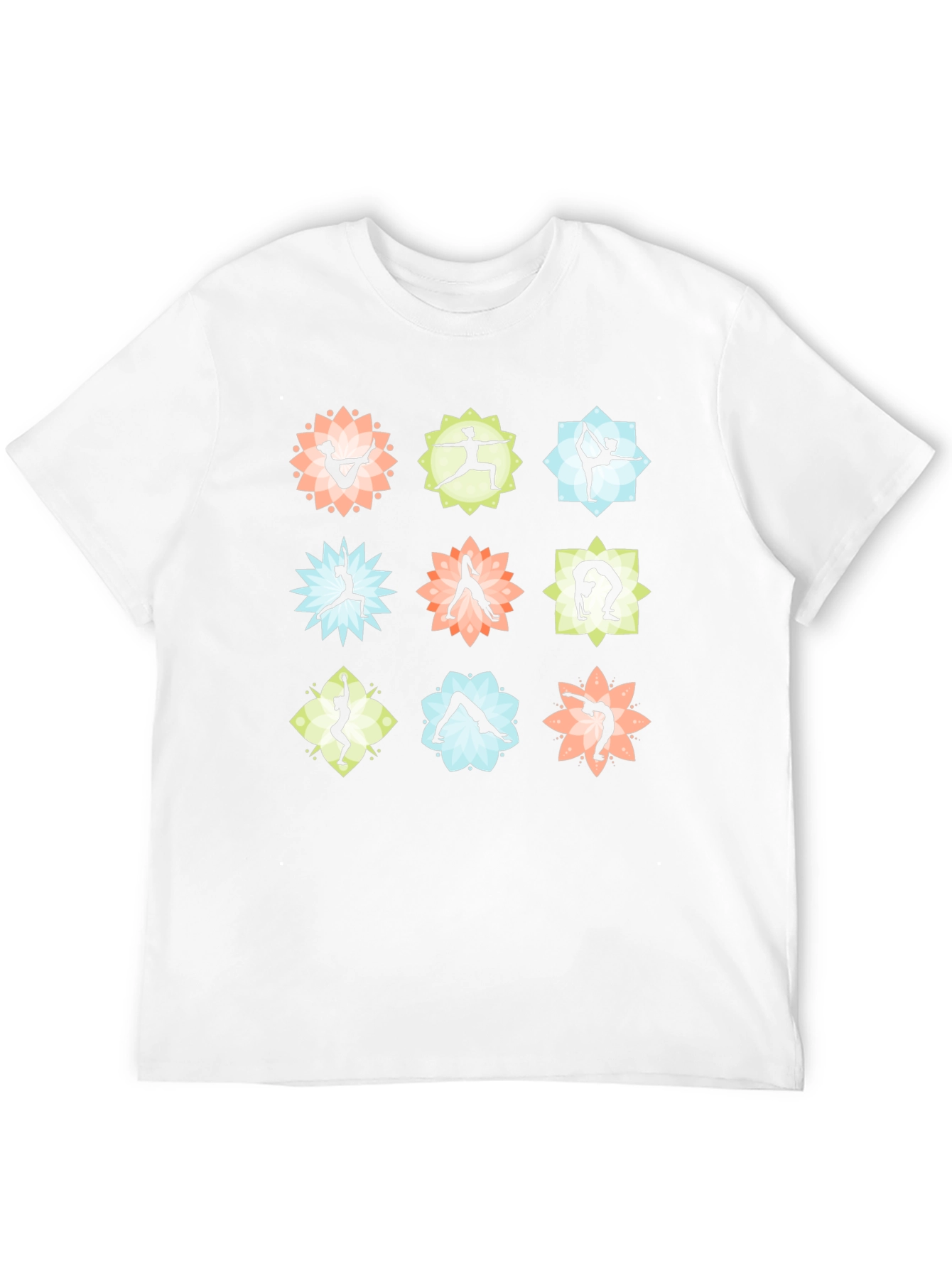Yoga Pose Graphic Print Black T-Shirt