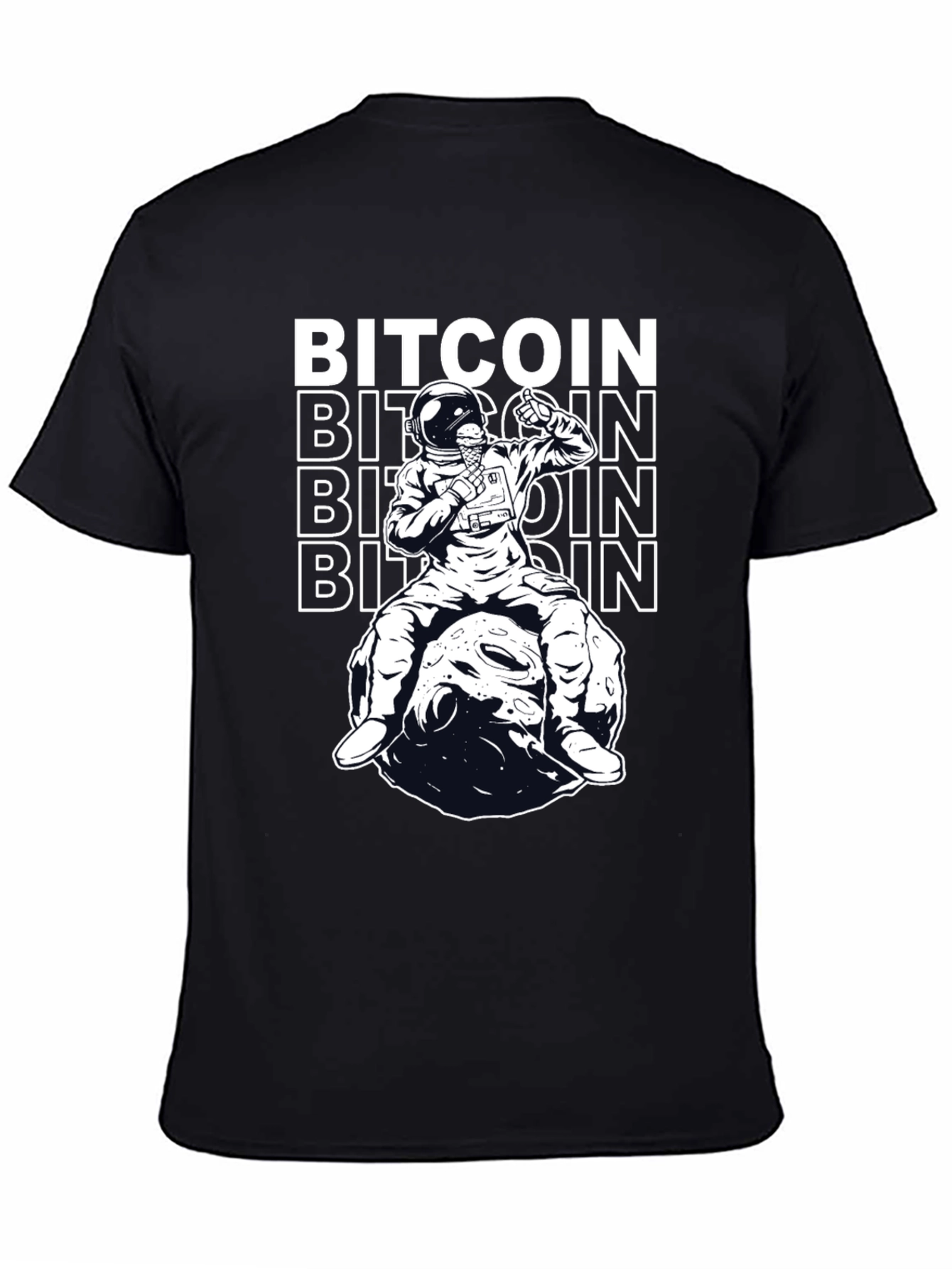 Bitcoin Astronaut T-Shirt - Crypto Moon Graphic Tee