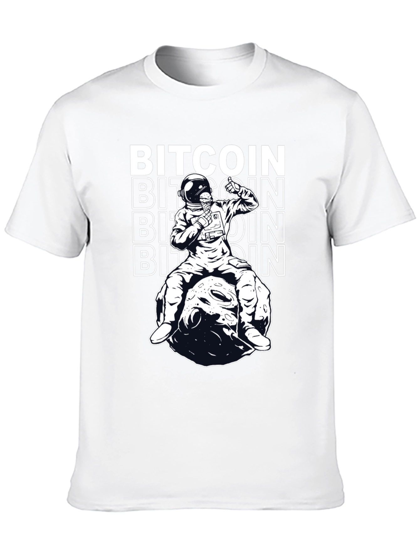 Bitcoin Astronaut T-Shirt - Crypto Moon Graphic Tee