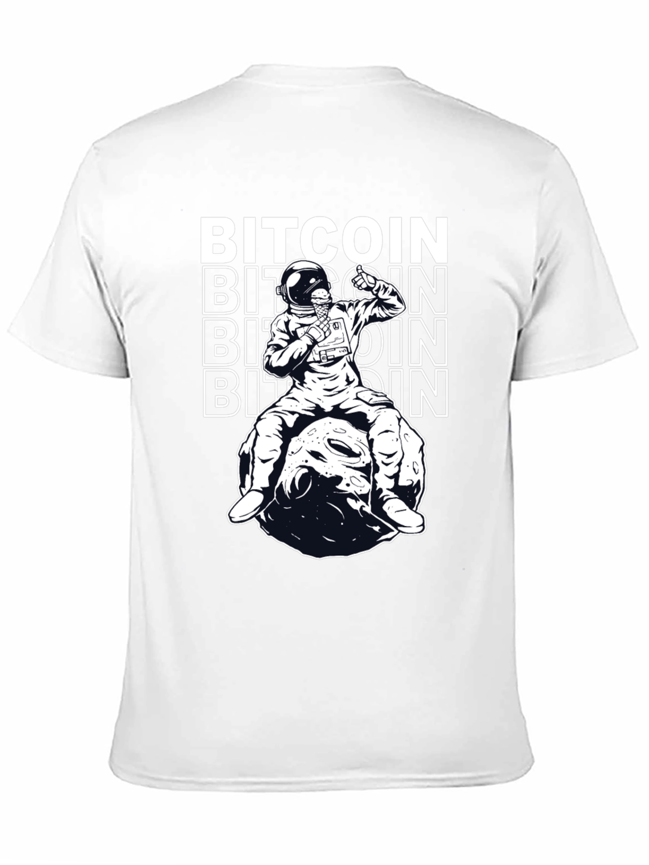 Bitcoin Astronaut T-Shirt - Crypto Moon Graphic Tee