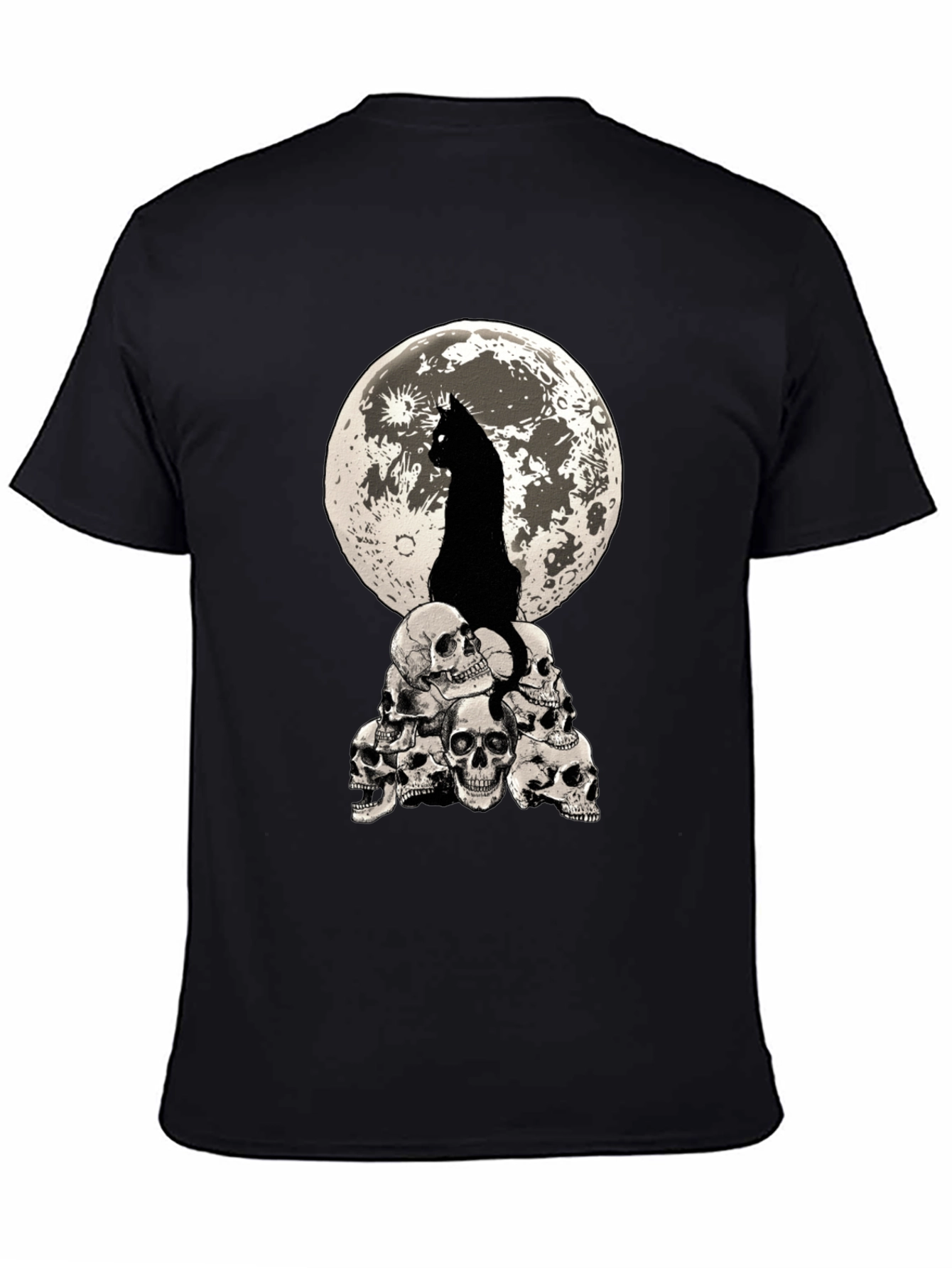 Cat Moon Skulls Graphic Tee