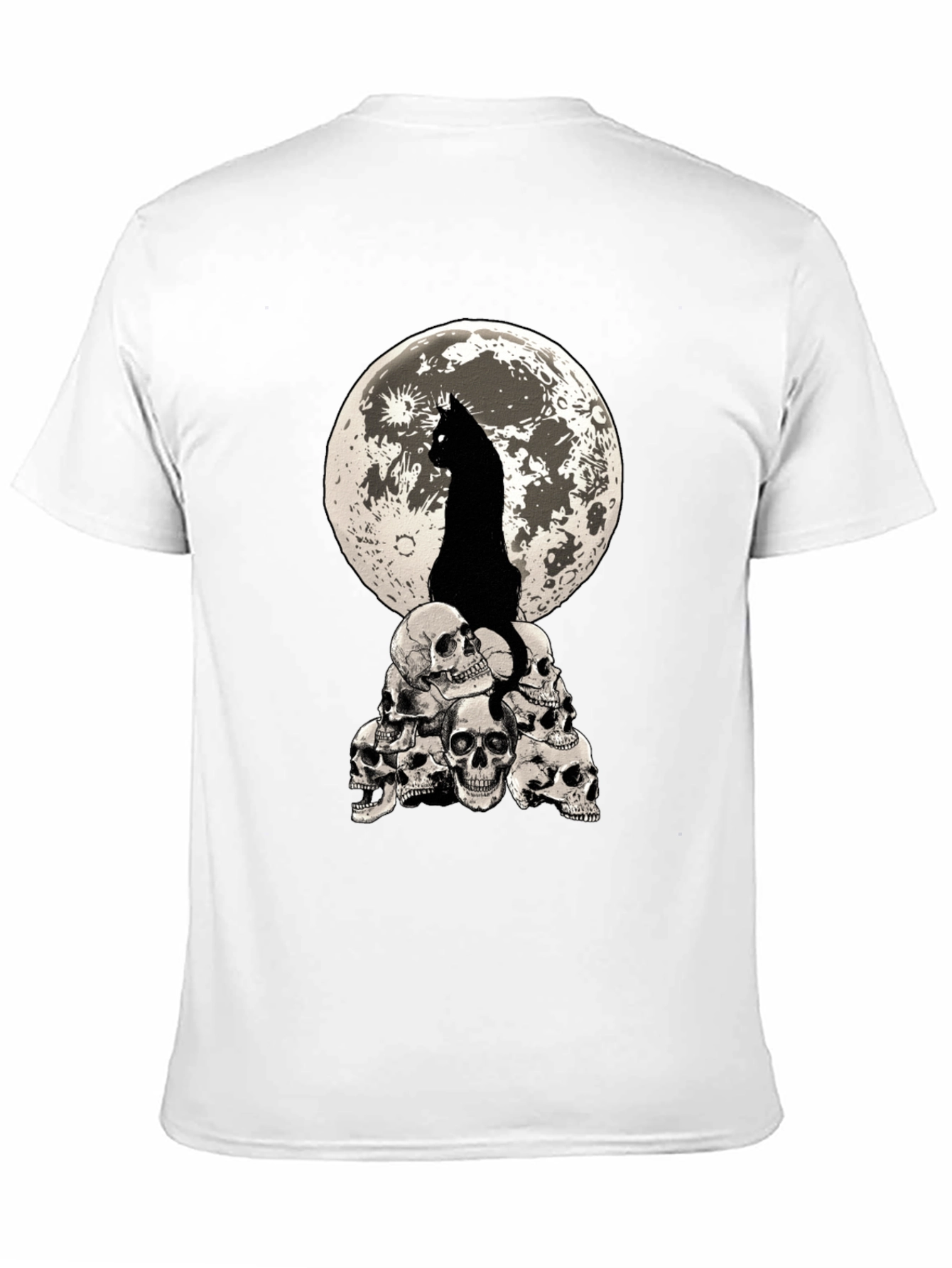 Cat Moon Skulls Graphic Tee