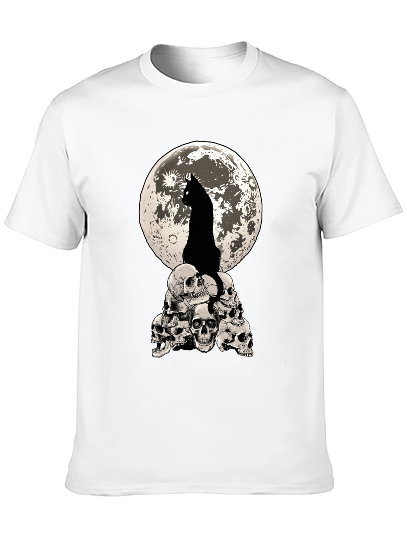 Cat Moon Skulls Graphic Tee