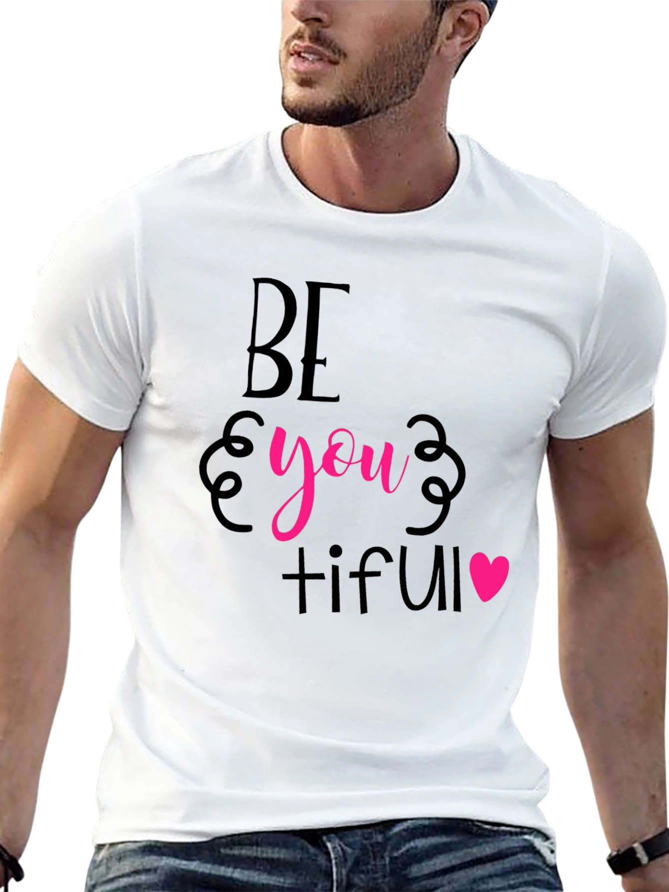 Be You Tiful Graphic Tee - Stylish Black T-Shirt