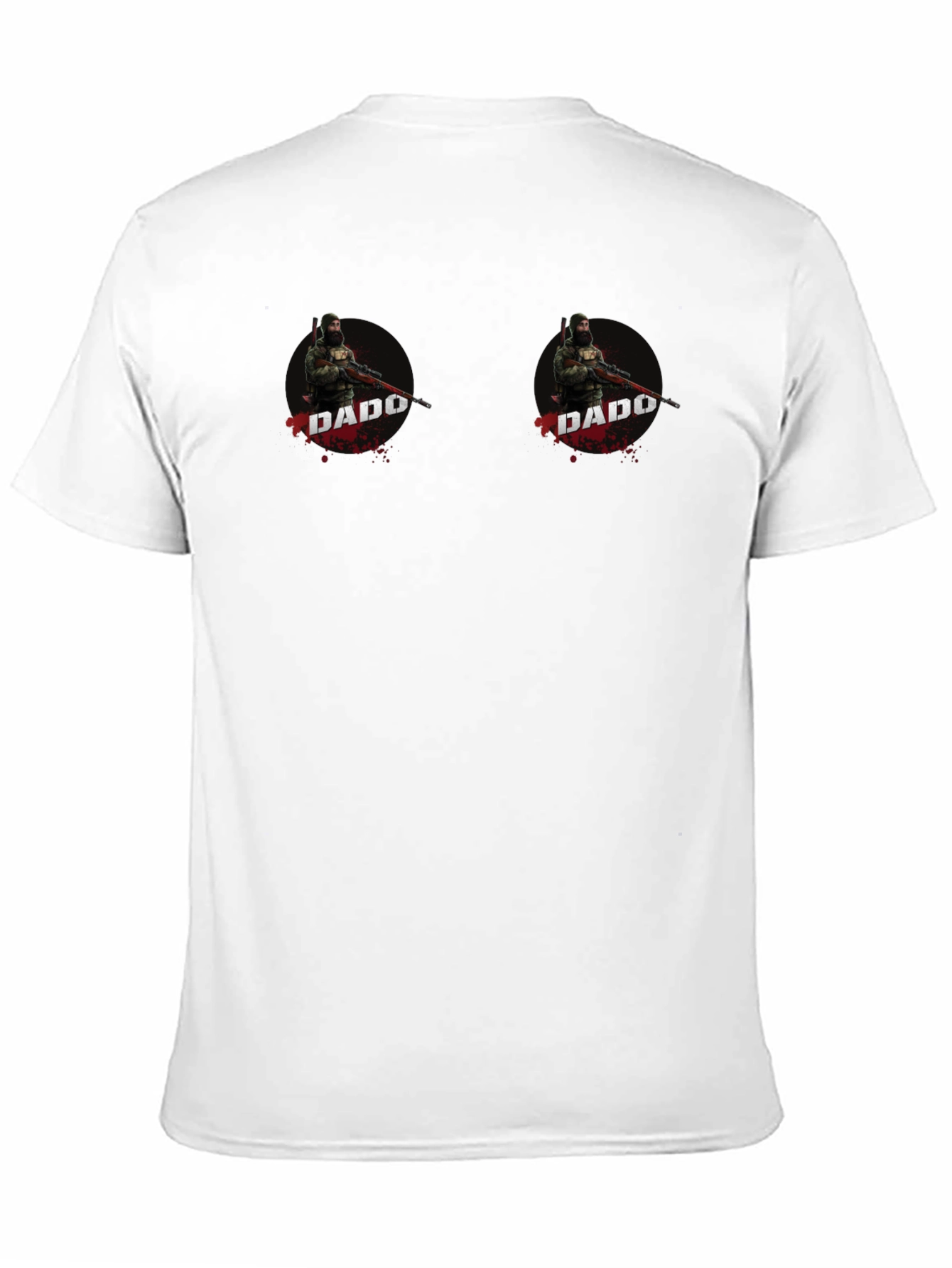 Dado Sniper Graphic Tee - Black Cotton T-Shirt