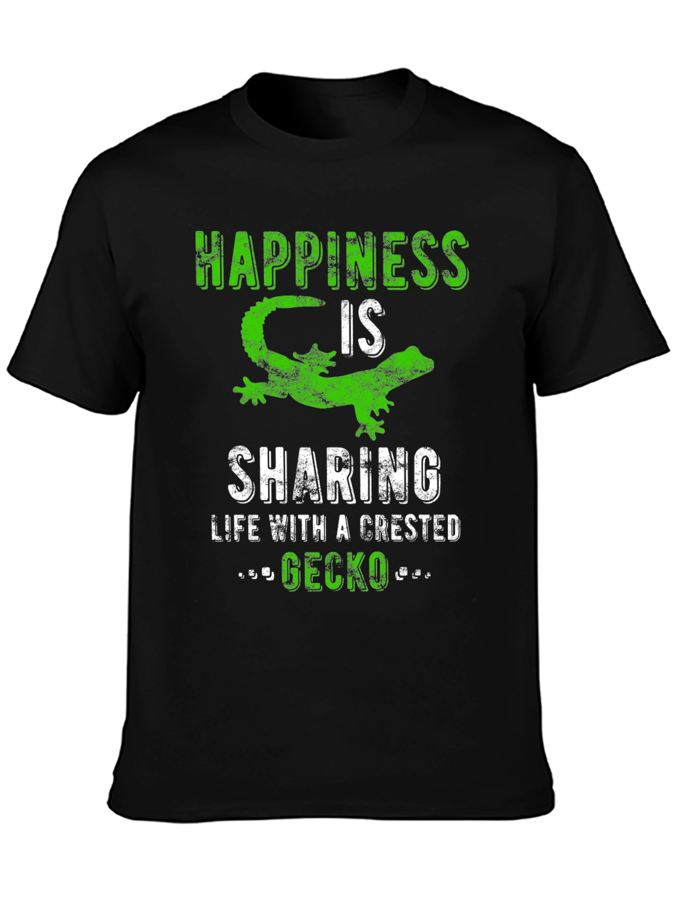 Happiness Crested Gecko Graphic Tee - Unisex