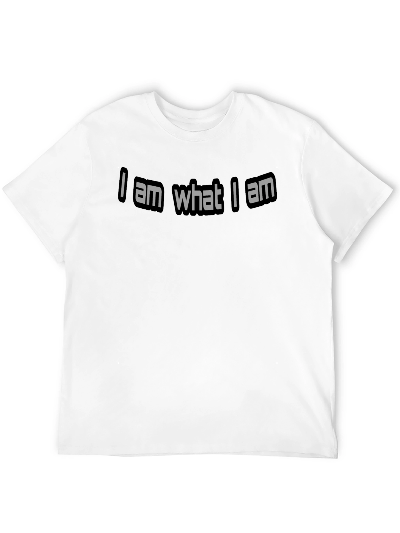 I Am What I Am Black Graphic T-Shirt