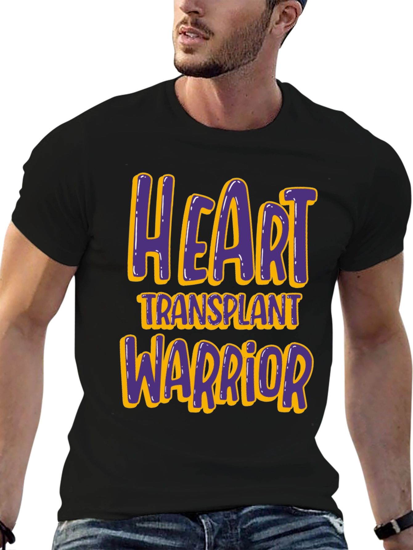 Heart Transplant Warrior T-Shirt - Black