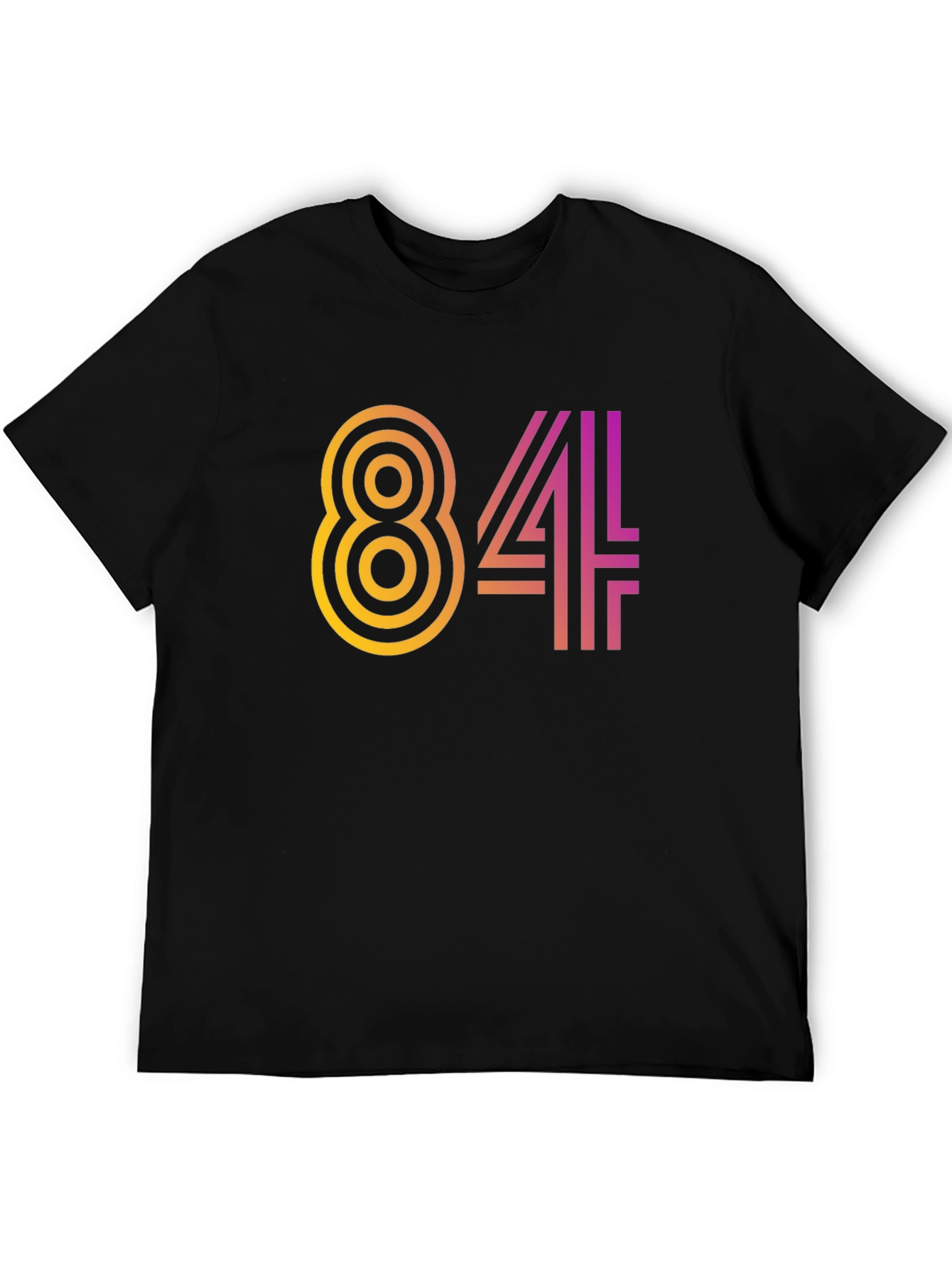 Retro 84 Graphic Tee - Black Cotton Blend