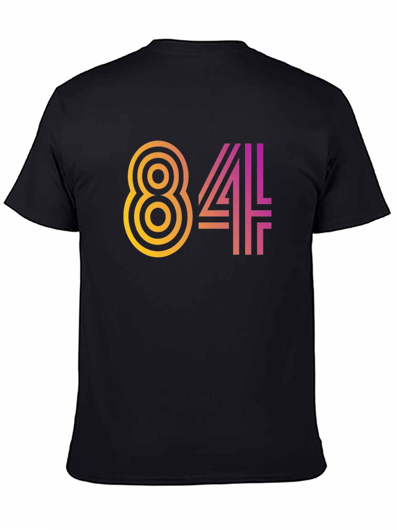 Retro 84 Graphic Tee - Black Cotton Blend
