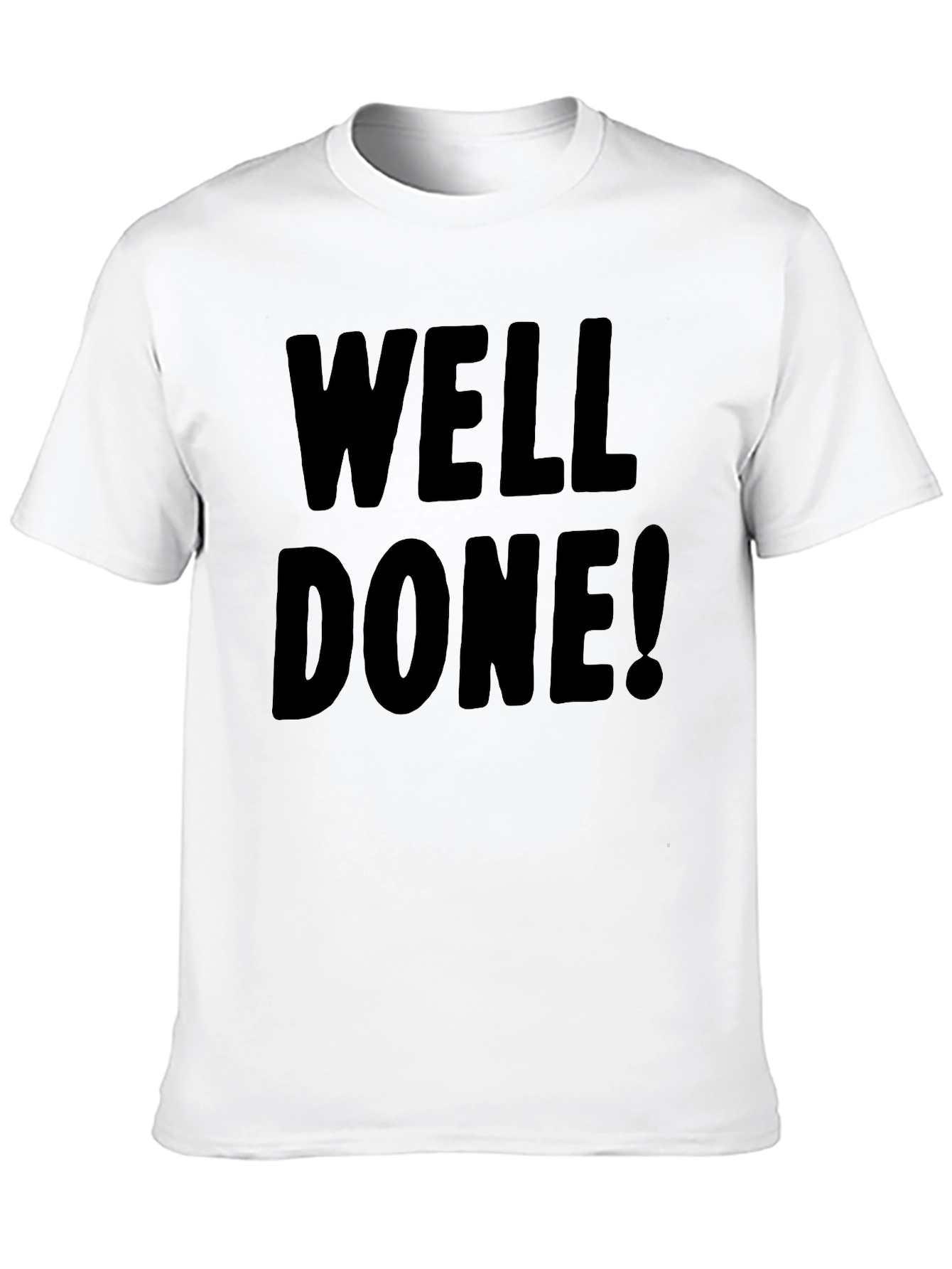 Well Done! Black Graphic Tee - Mens Crew Neck