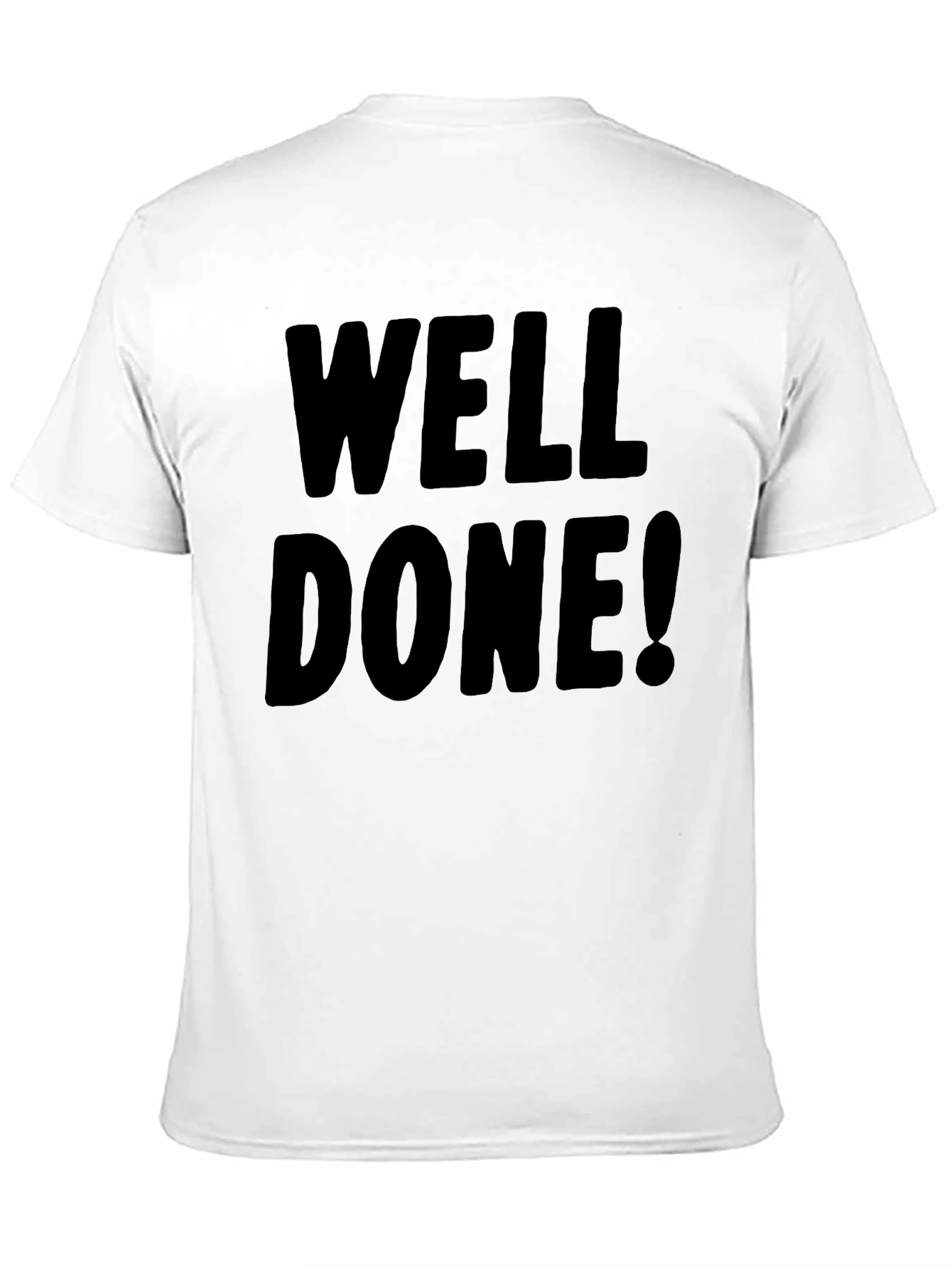 Well Done! Black Graphic Tee - Mens Crew Neck