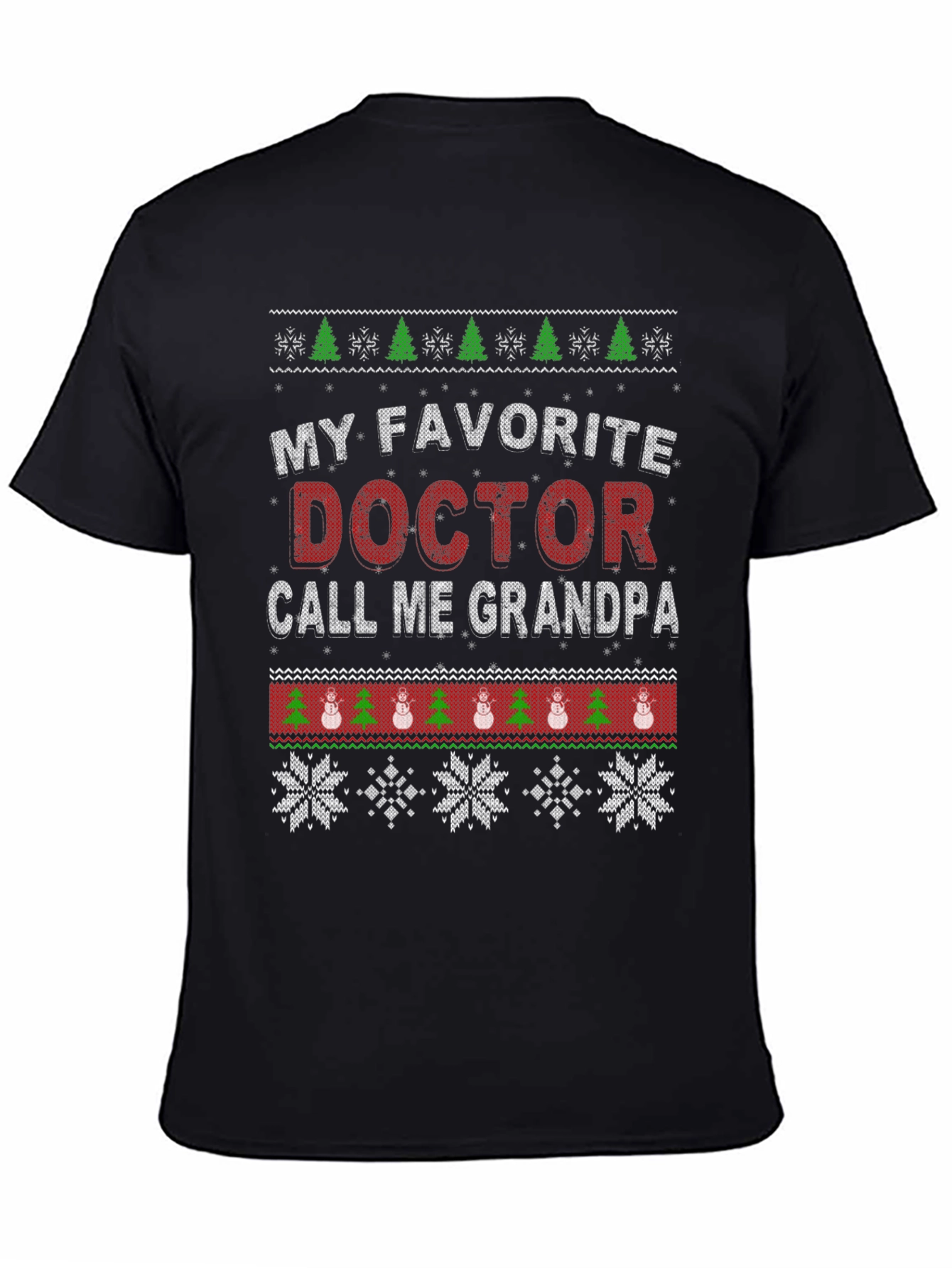 Doctor Grandpa Ugly Christmas T-Shirt