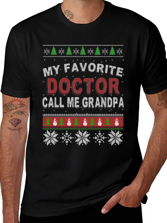 Doctor Grandpa Ugly Christmas T-Shirt