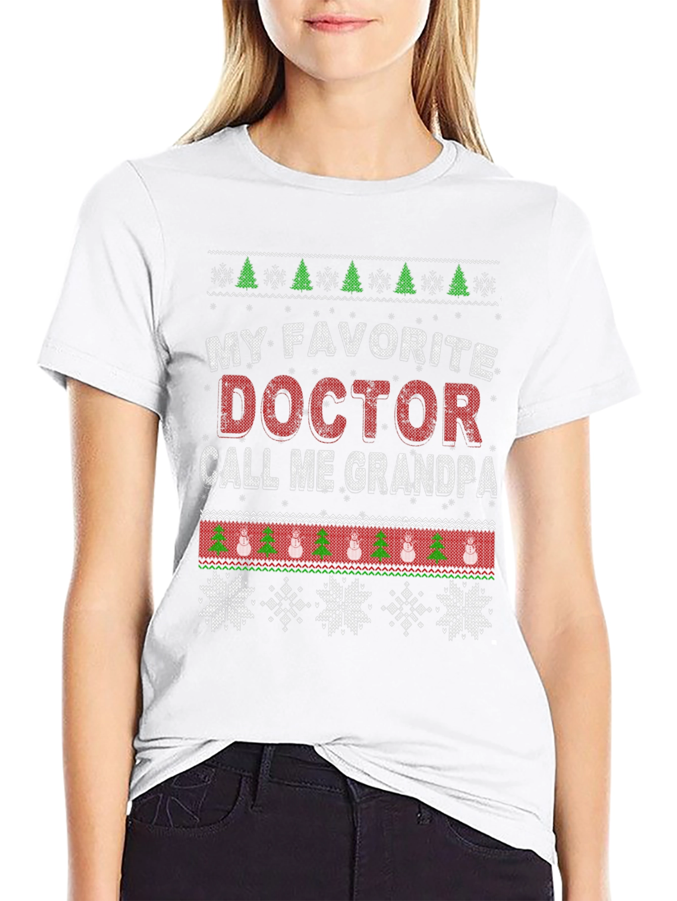 Doctor Grandpa Ugly Christmas T-Shirt