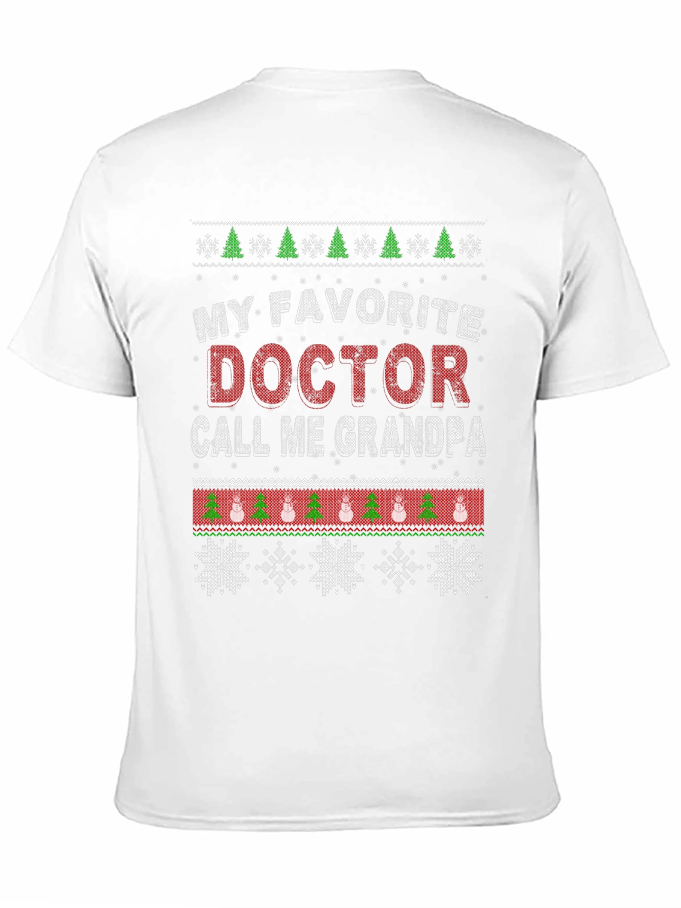 Doctor Grandpa Ugly Christmas T-Shirt