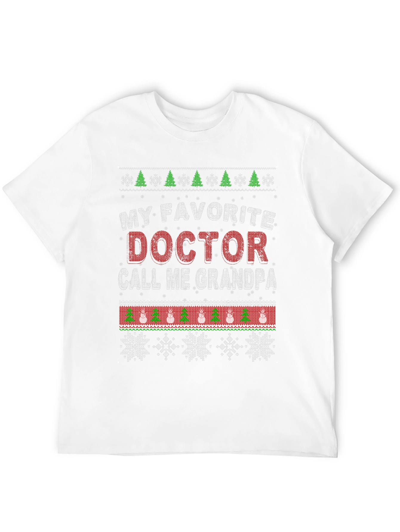 Doctor Grandpa Ugly Christmas T-Shirt