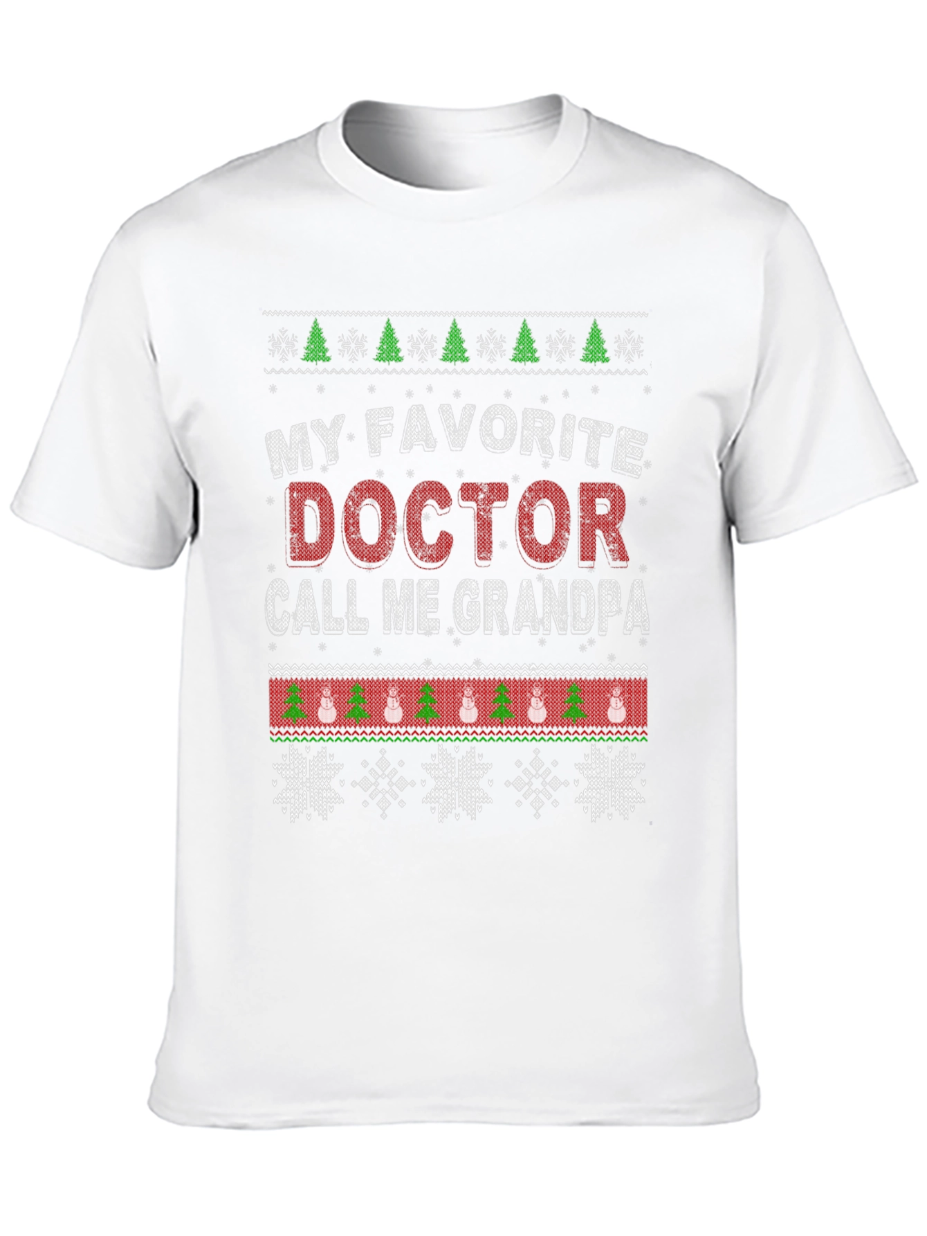 Doctor Grandpa Ugly Christmas T-Shirt