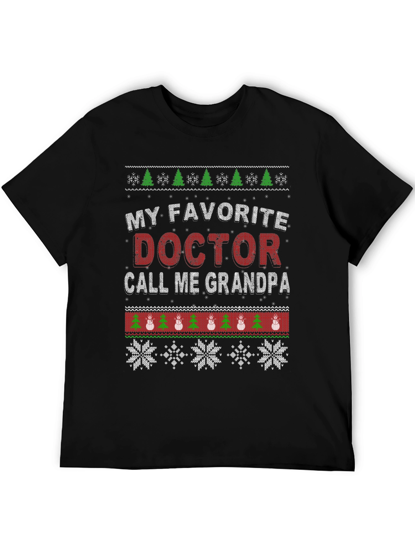 Doctor Grandpa Ugly Christmas T-Shirt