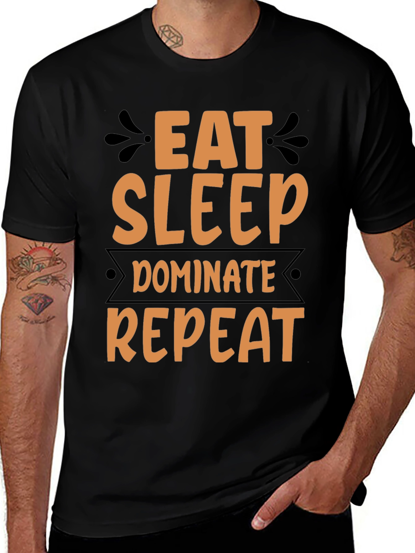 Eat Sleep Dominate Repeat Graphic T-Shirt