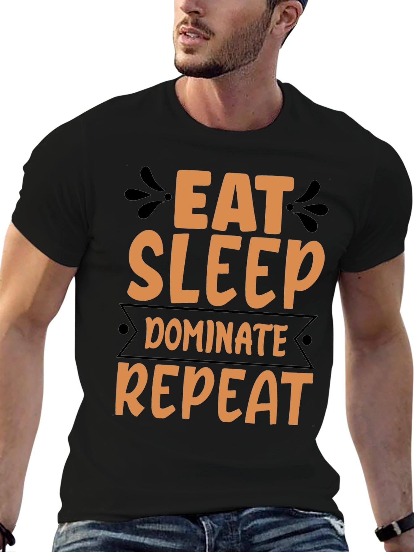 Eat Sleep Dominate Repeat Graphic T-Shirt