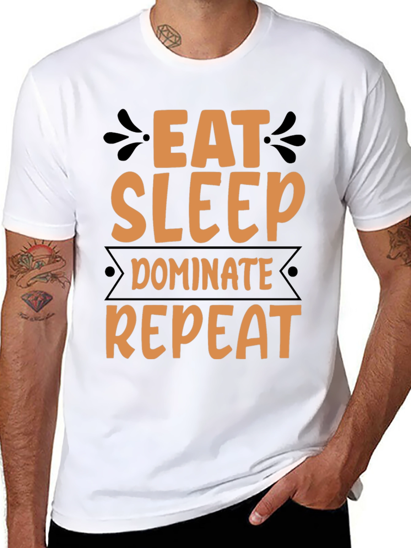 Eat Sleep Dominate Repeat Graphic T-Shirt