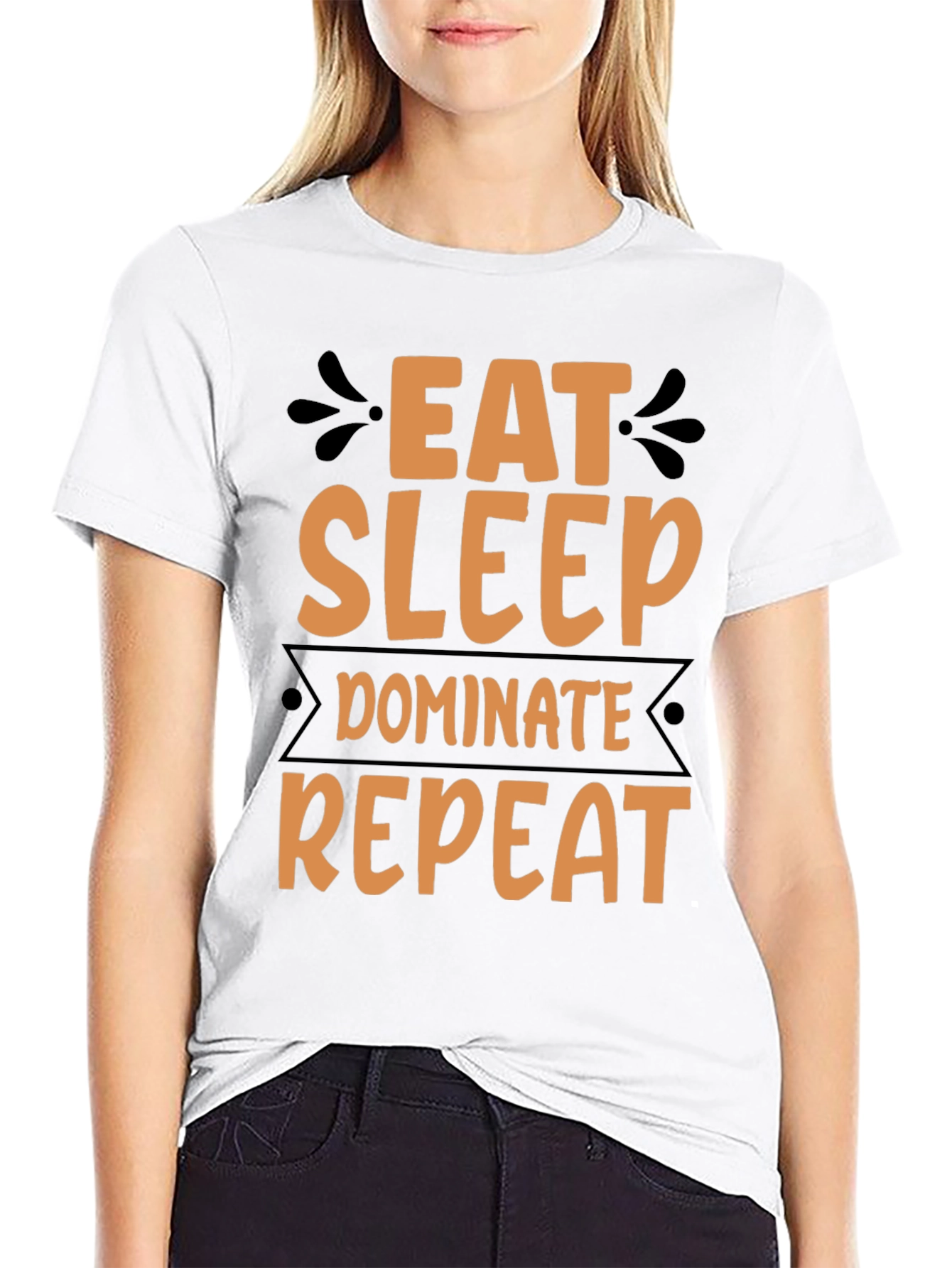 Eat Sleep Dominate Repeat Graphic T-Shirt