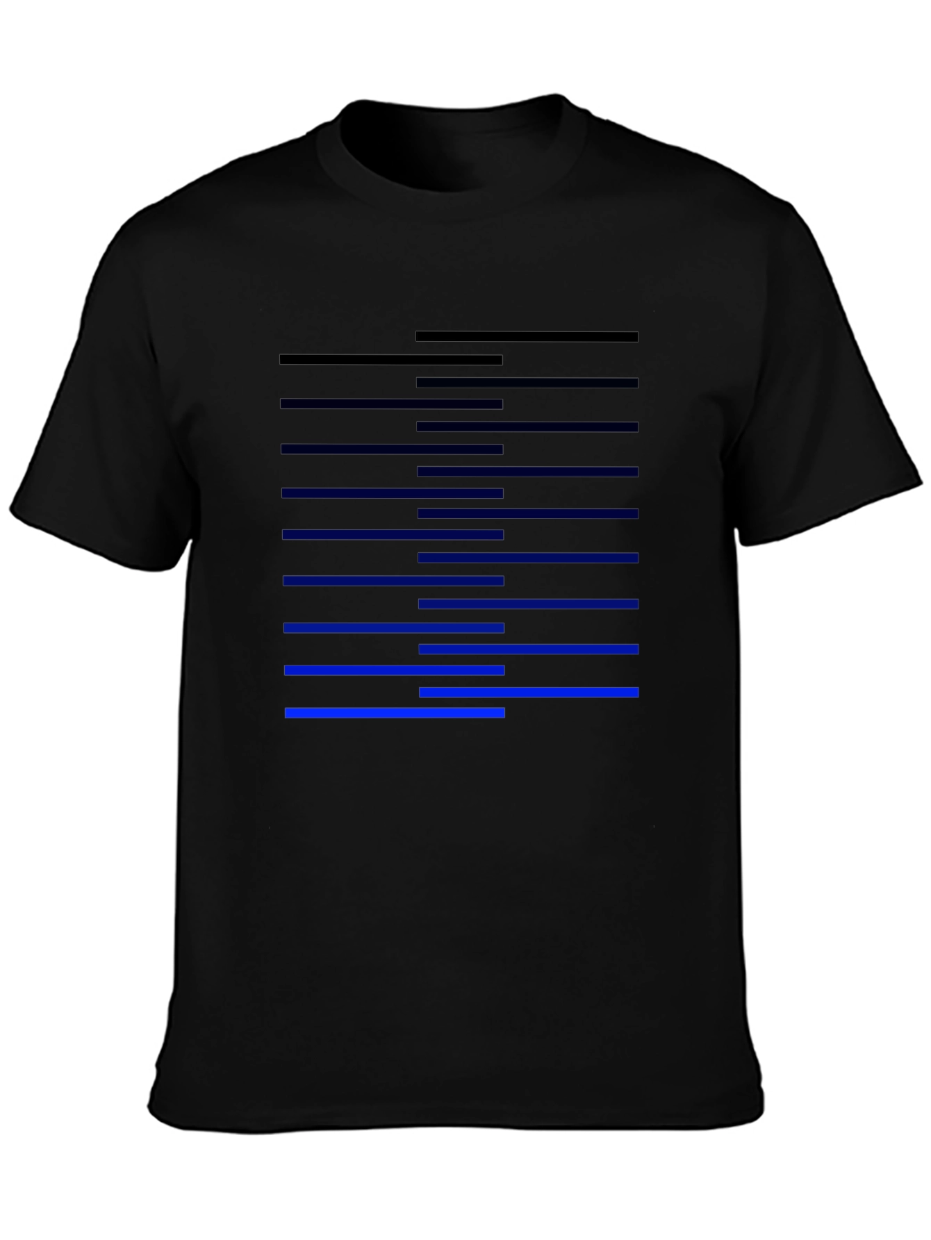 Modern Stripe Design Black T-Shirt