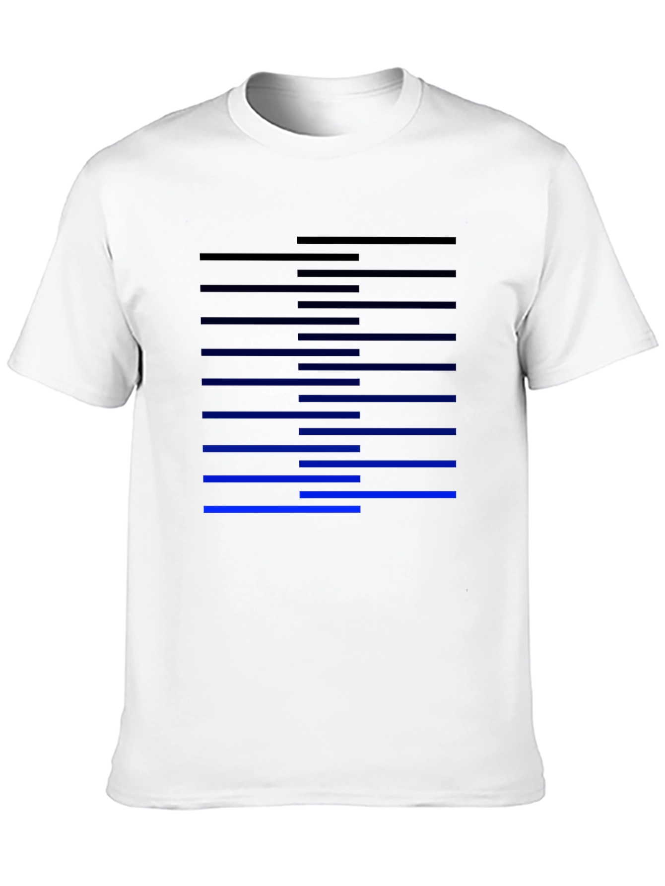 Modern Stripe Design Black T-Shirt