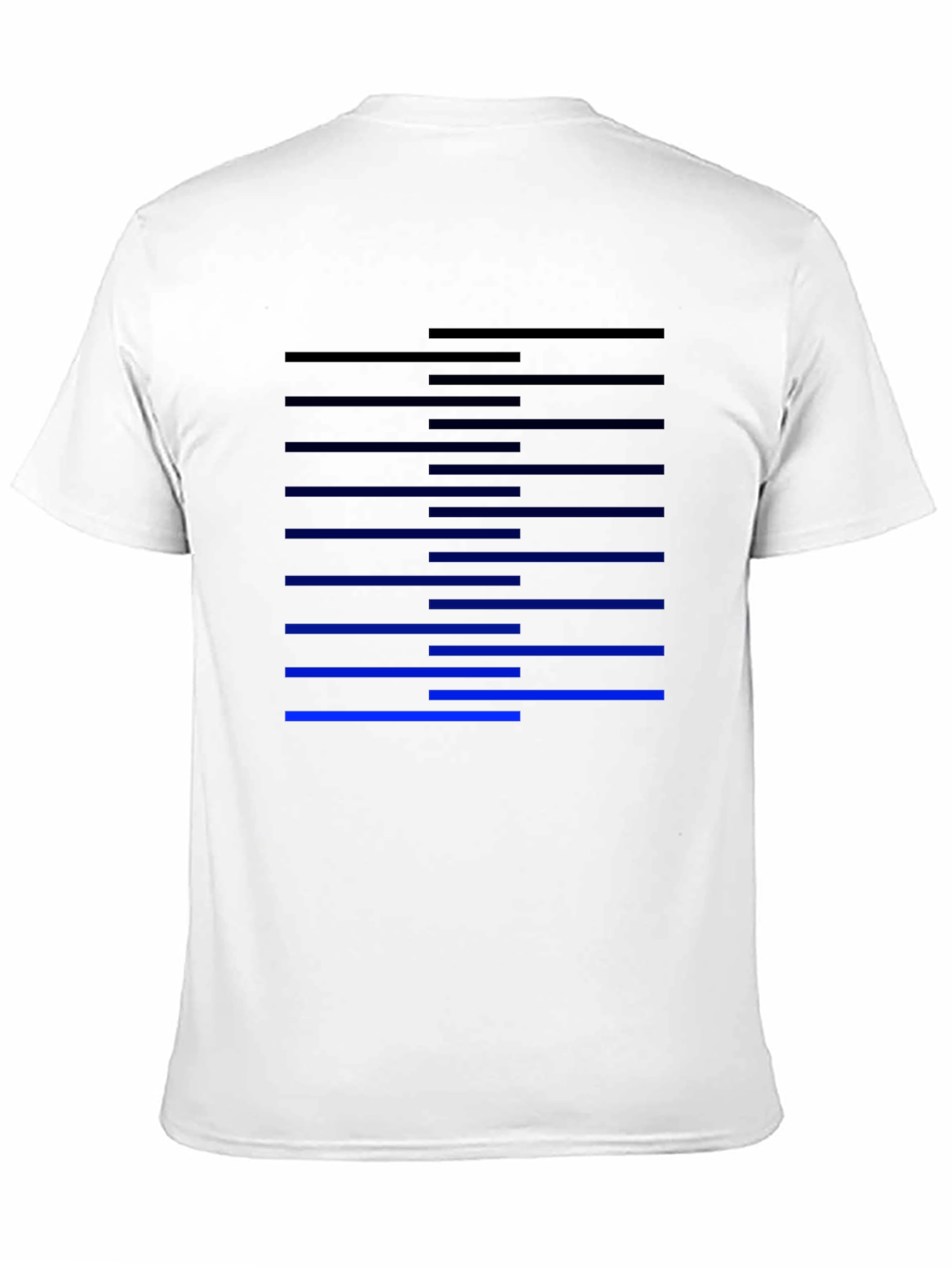 Modern Stripe Design Black T-Shirt