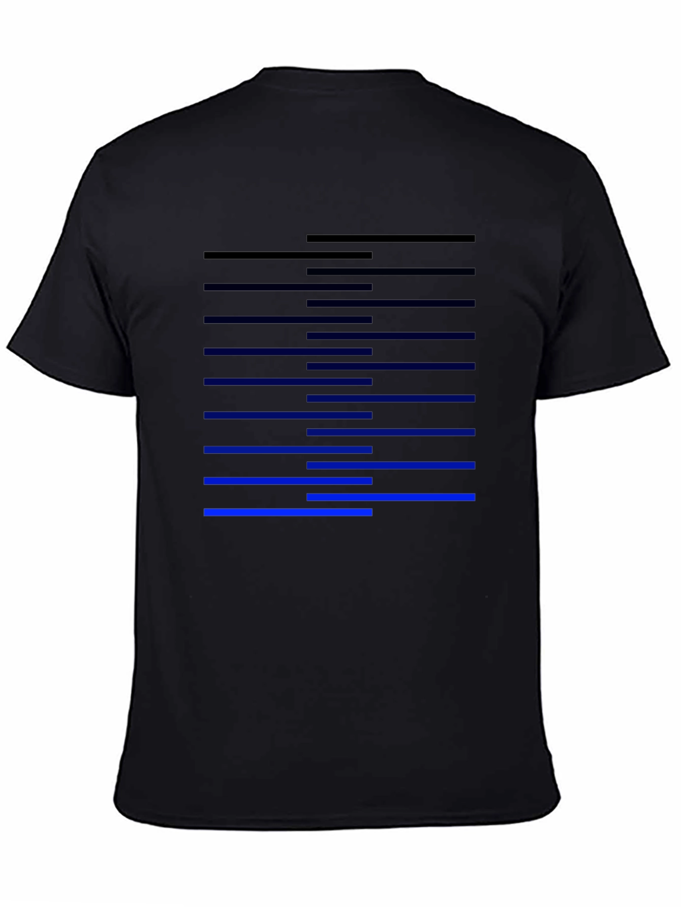 Modern Stripe Design Black T-Shirt