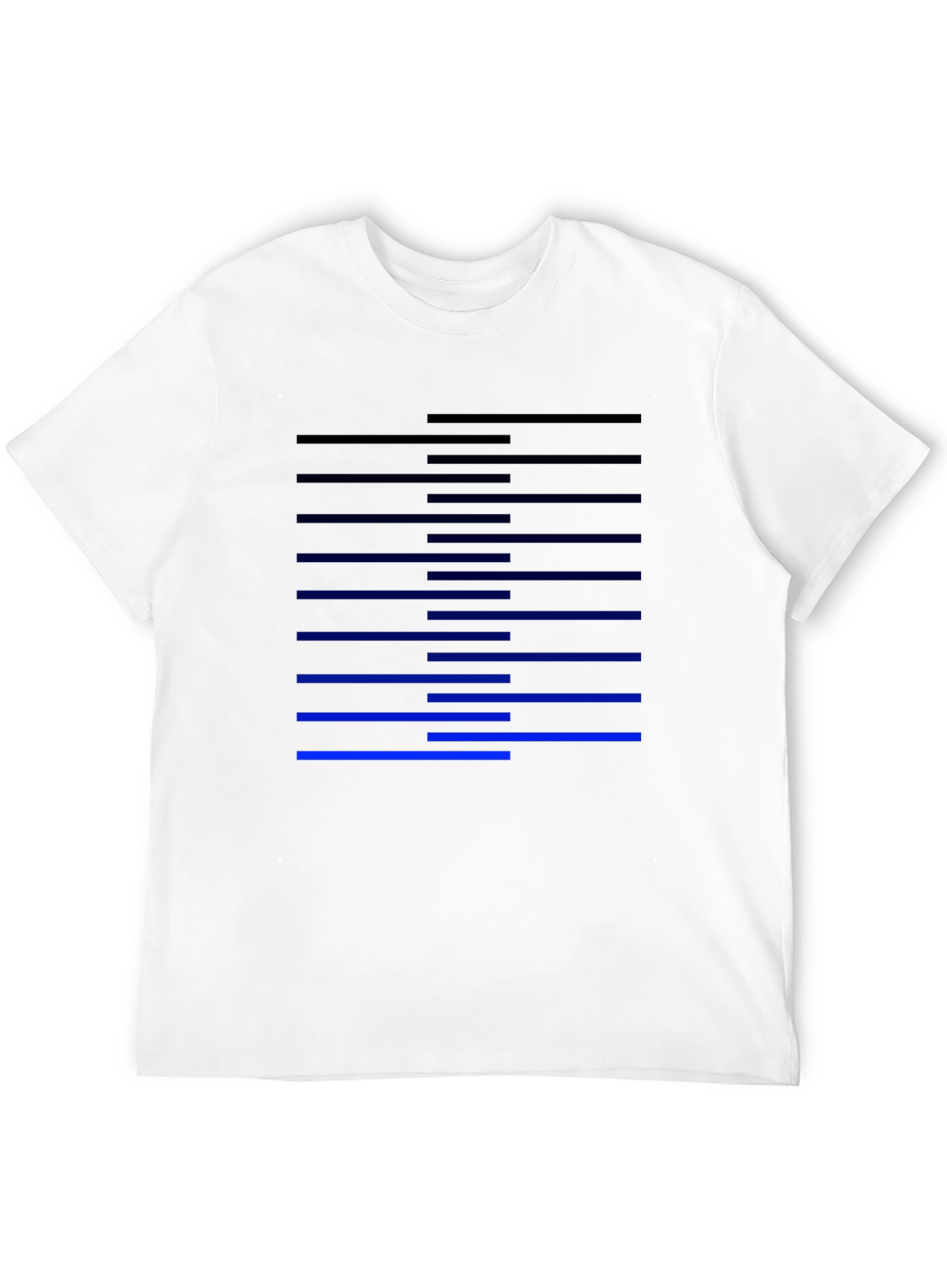 Modern Stripe Design Black T-Shirt