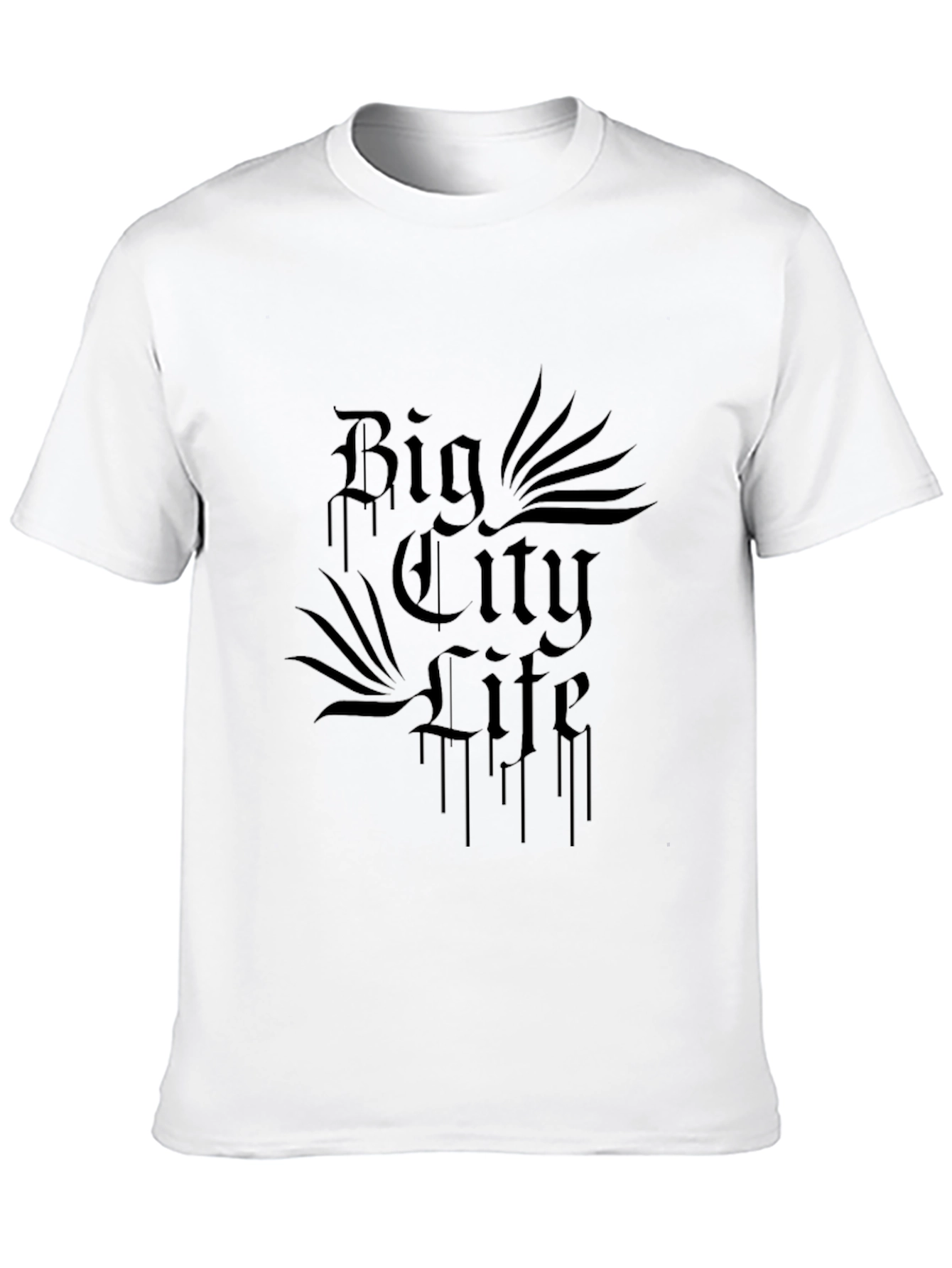 Mens Black Big City Life Graphic Tee