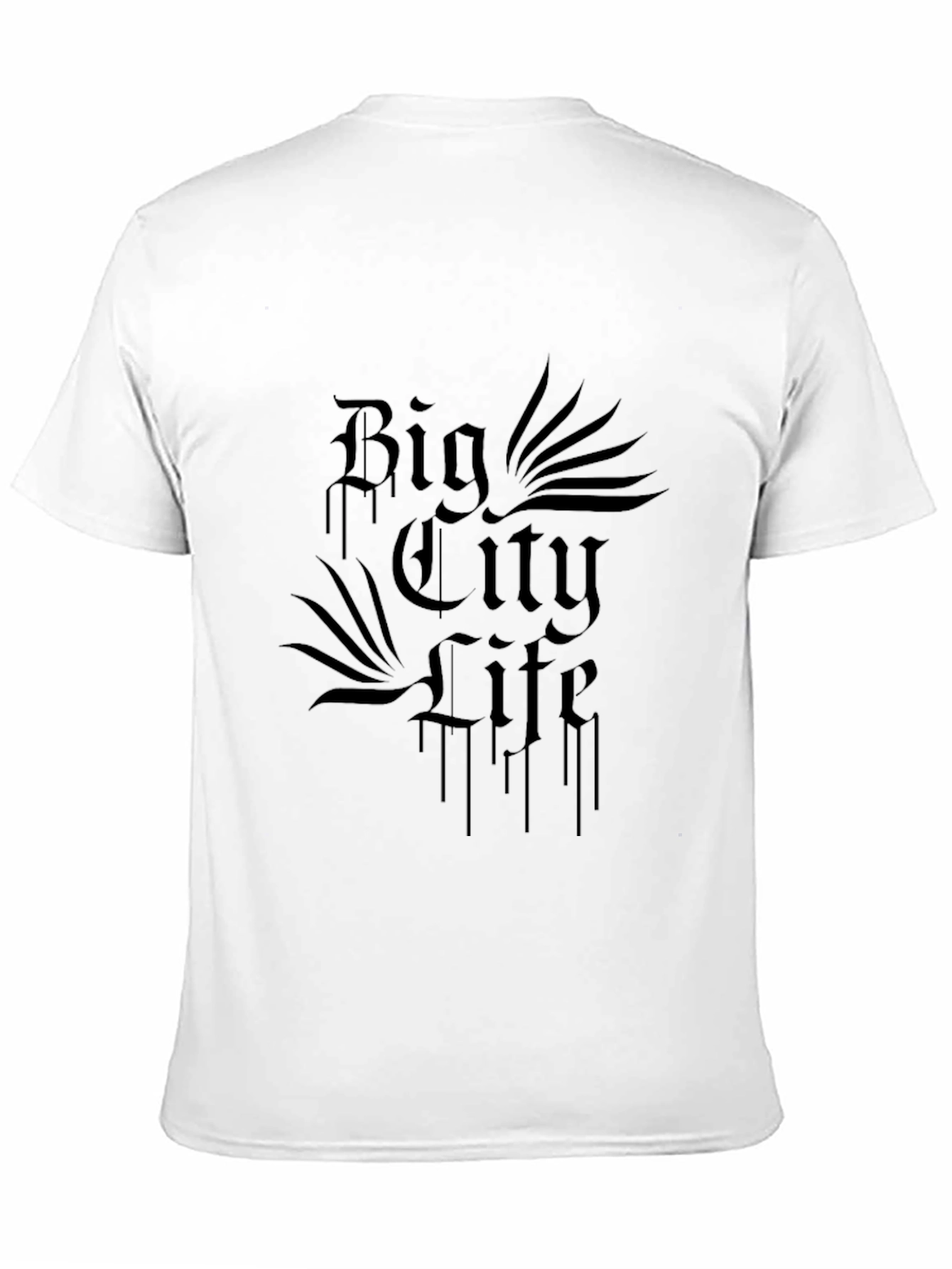 Mens Black Big City Life Graphic Tee