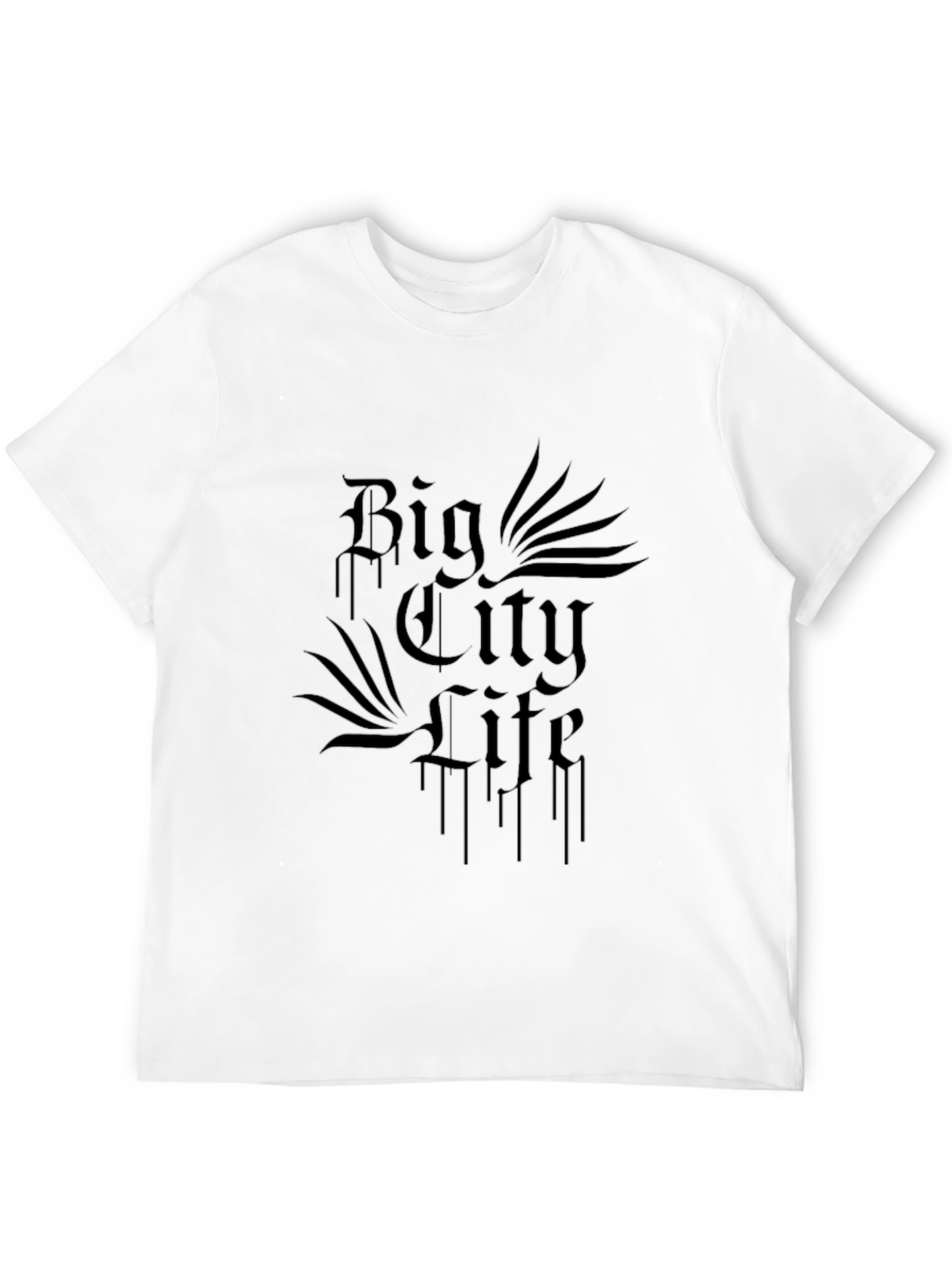 Mens Black Big City Life Graphic Tee