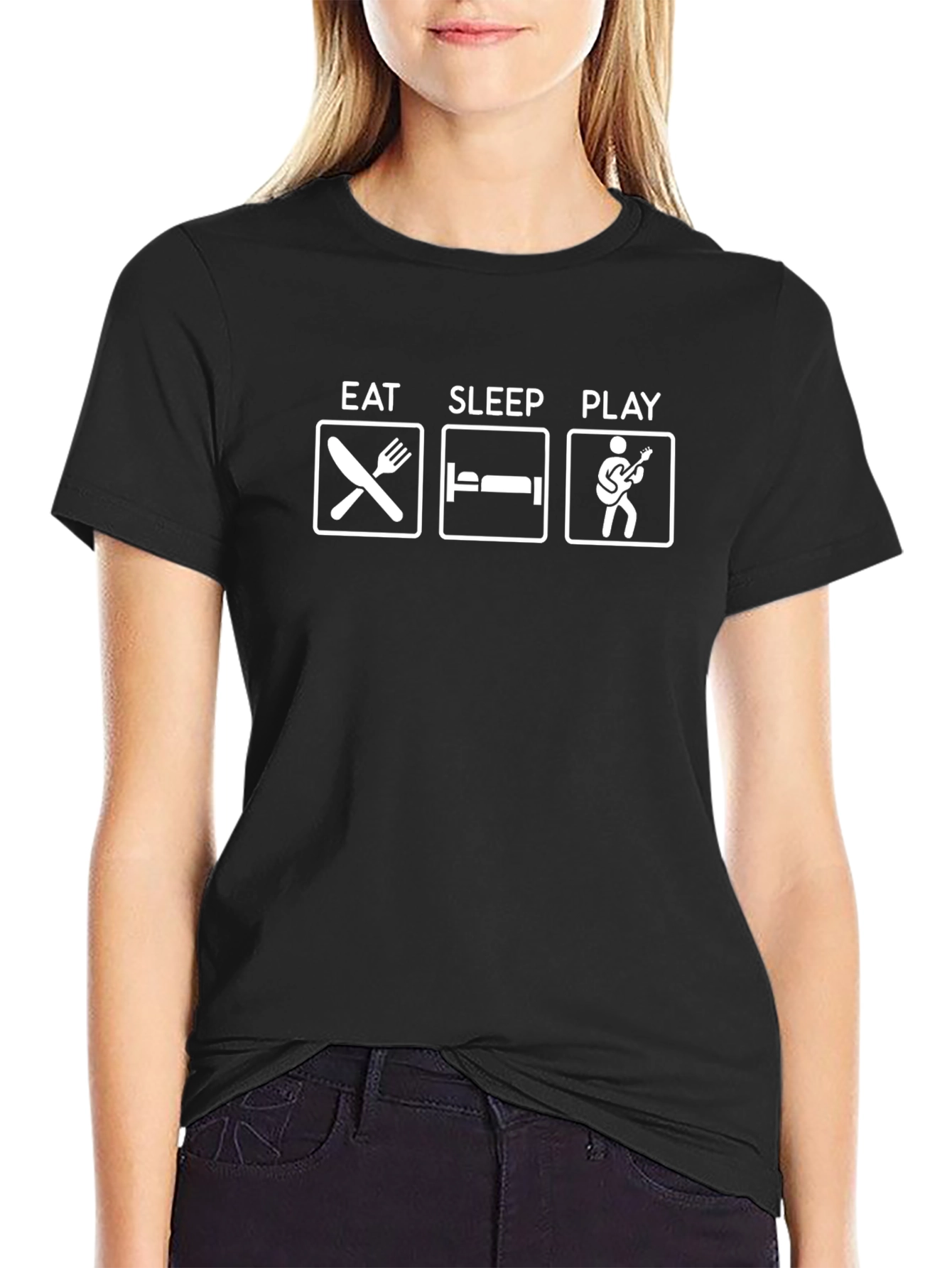 Eat Sleep Play Guitar Graphic T-Shirt
