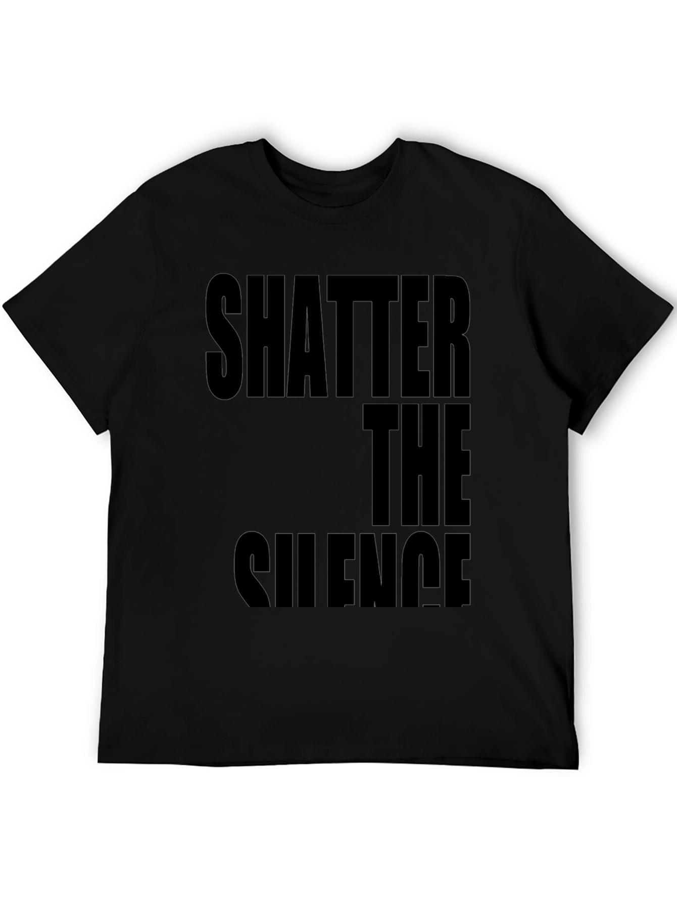 Shatter The Silence Graphic Black T-Shirt