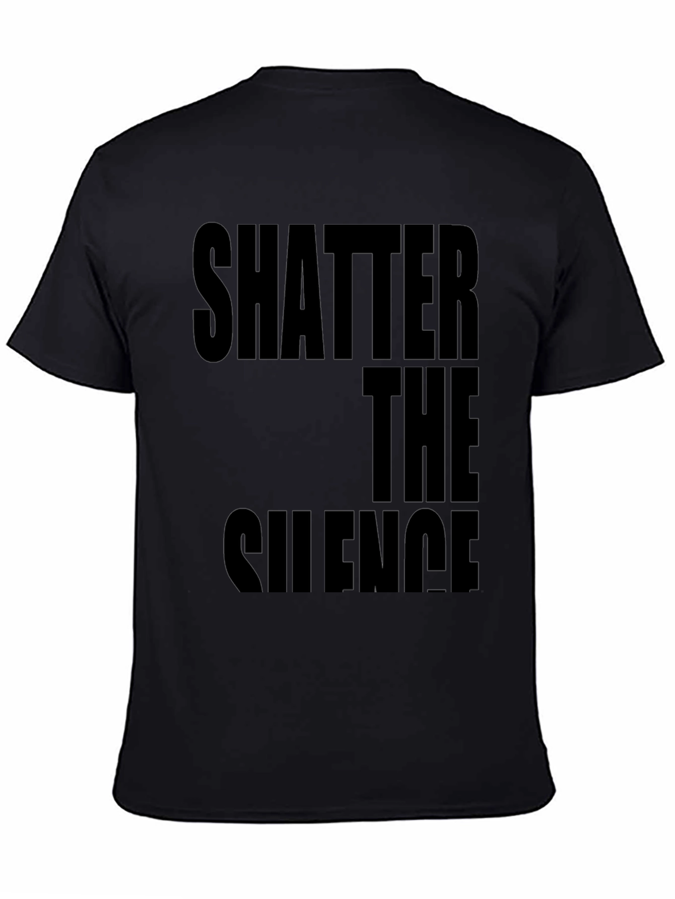 Shatter The Silence Graphic Black T-Shirt