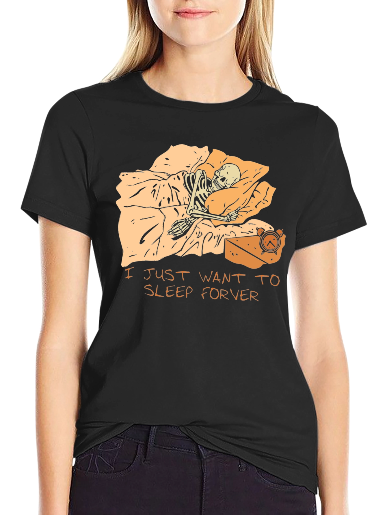 Sleep Forever T-Shirt - Skeleton Graphic Tee