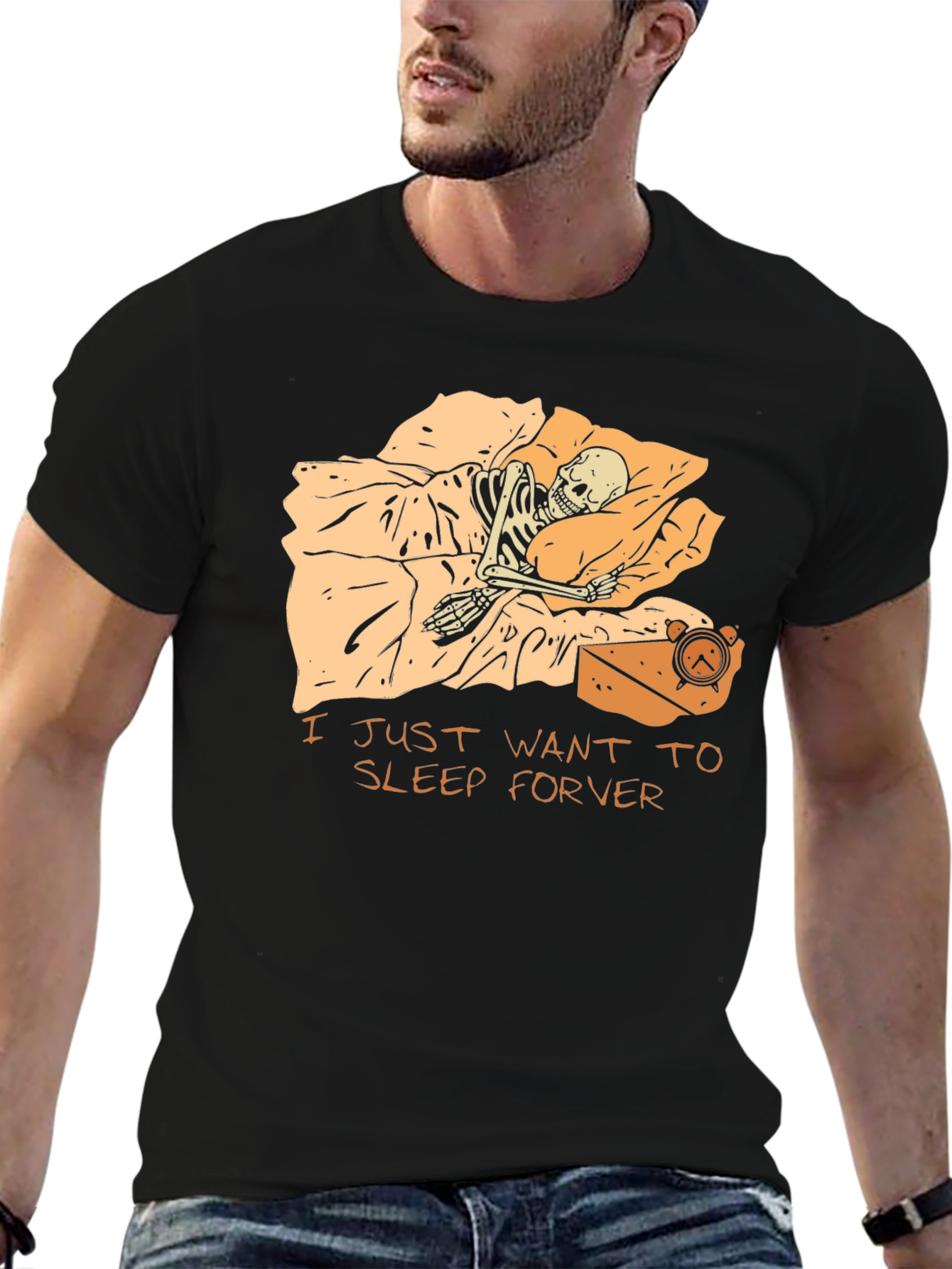 Sleep Forever T-Shirt - Skeleton Graphic Tee