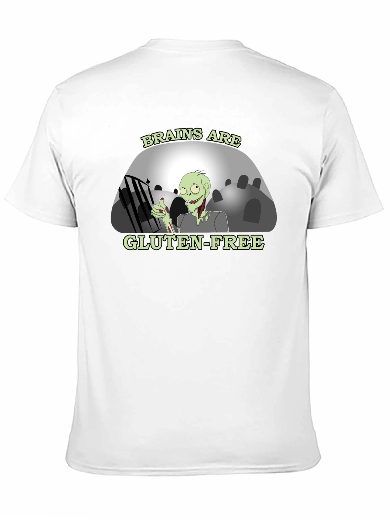 Brains Are Gluten-Free Zombie Humor T-Shirt