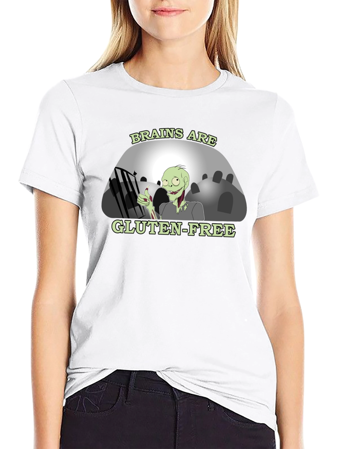 Brains Are Gluten-Free Zombie Humor T-Shirt