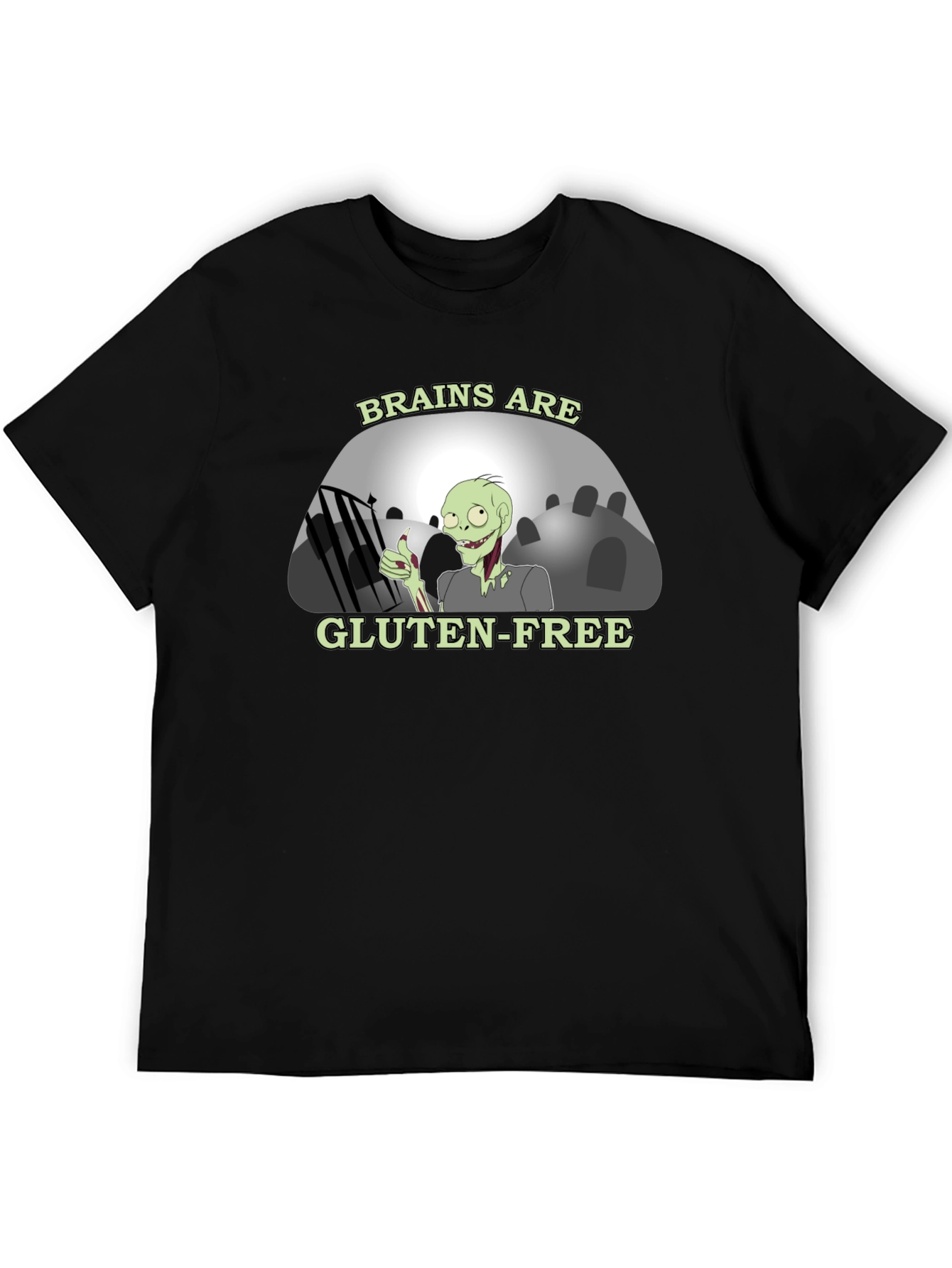 Brains Are Gluten-Free Zombie Humor T-Shirt