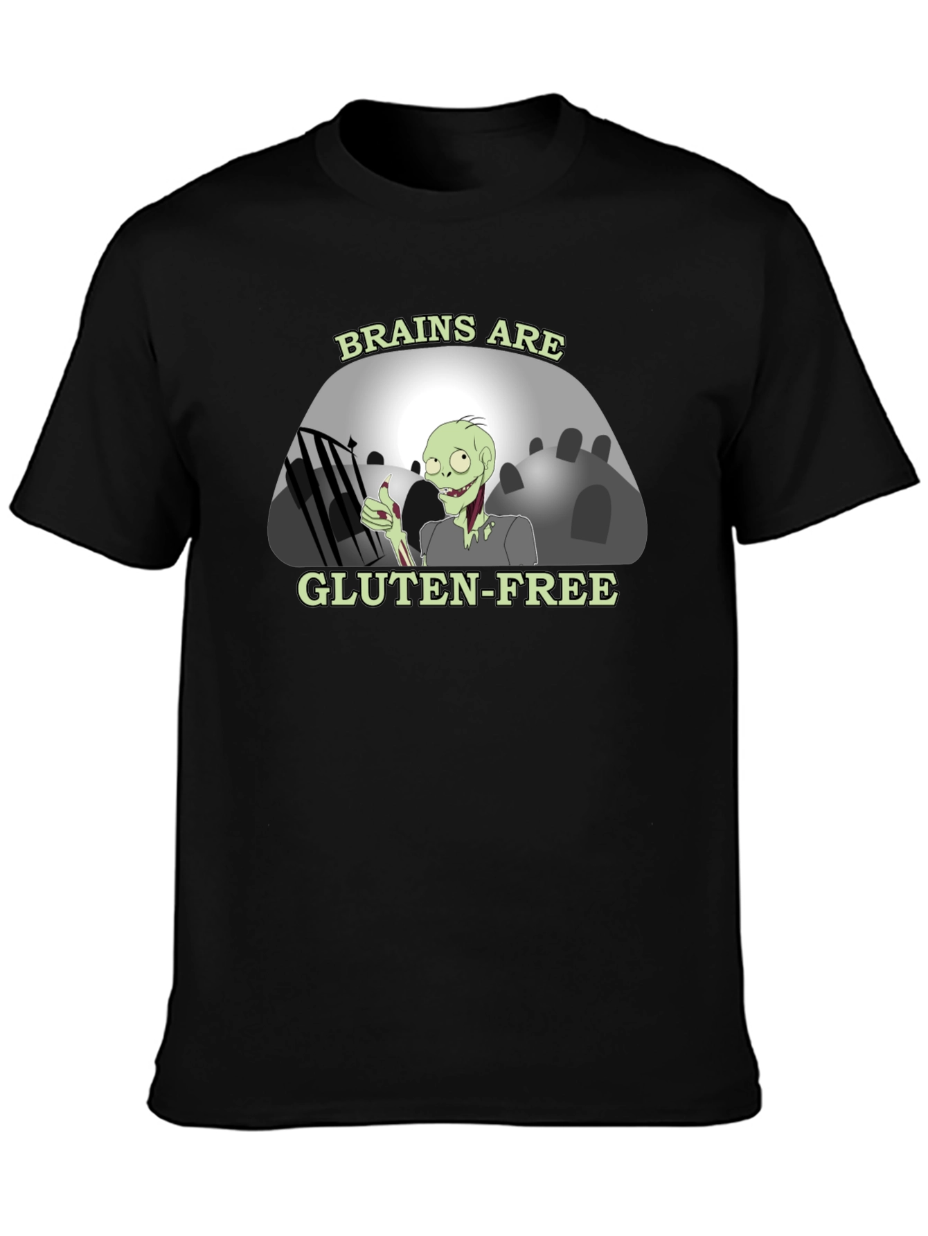 Brains Are Gluten-Free Zombie Humor T-Shirt