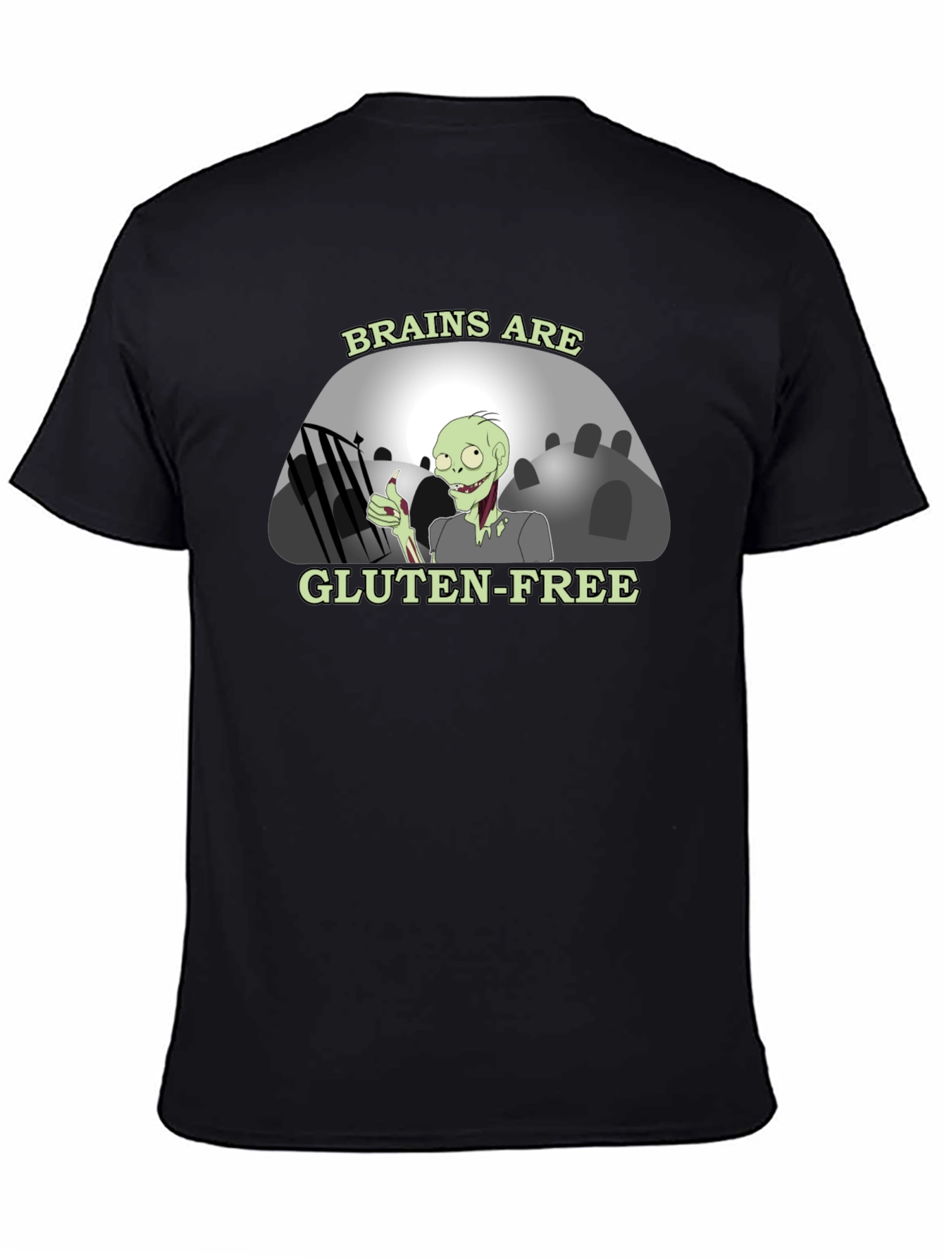 Brains Are Gluten-Free Zombie Humor T-Shirt