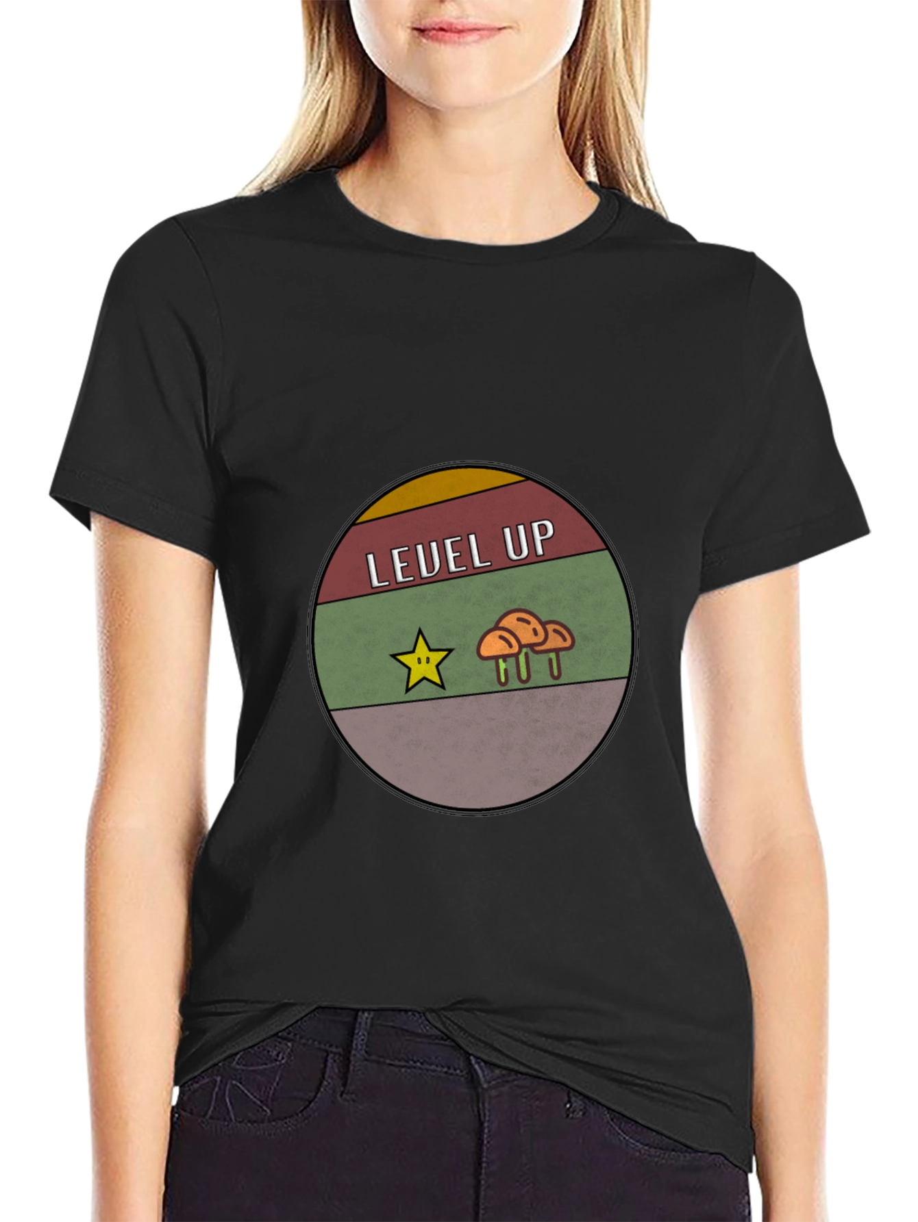 Level Up Black T-Shirt - Gamer Edition