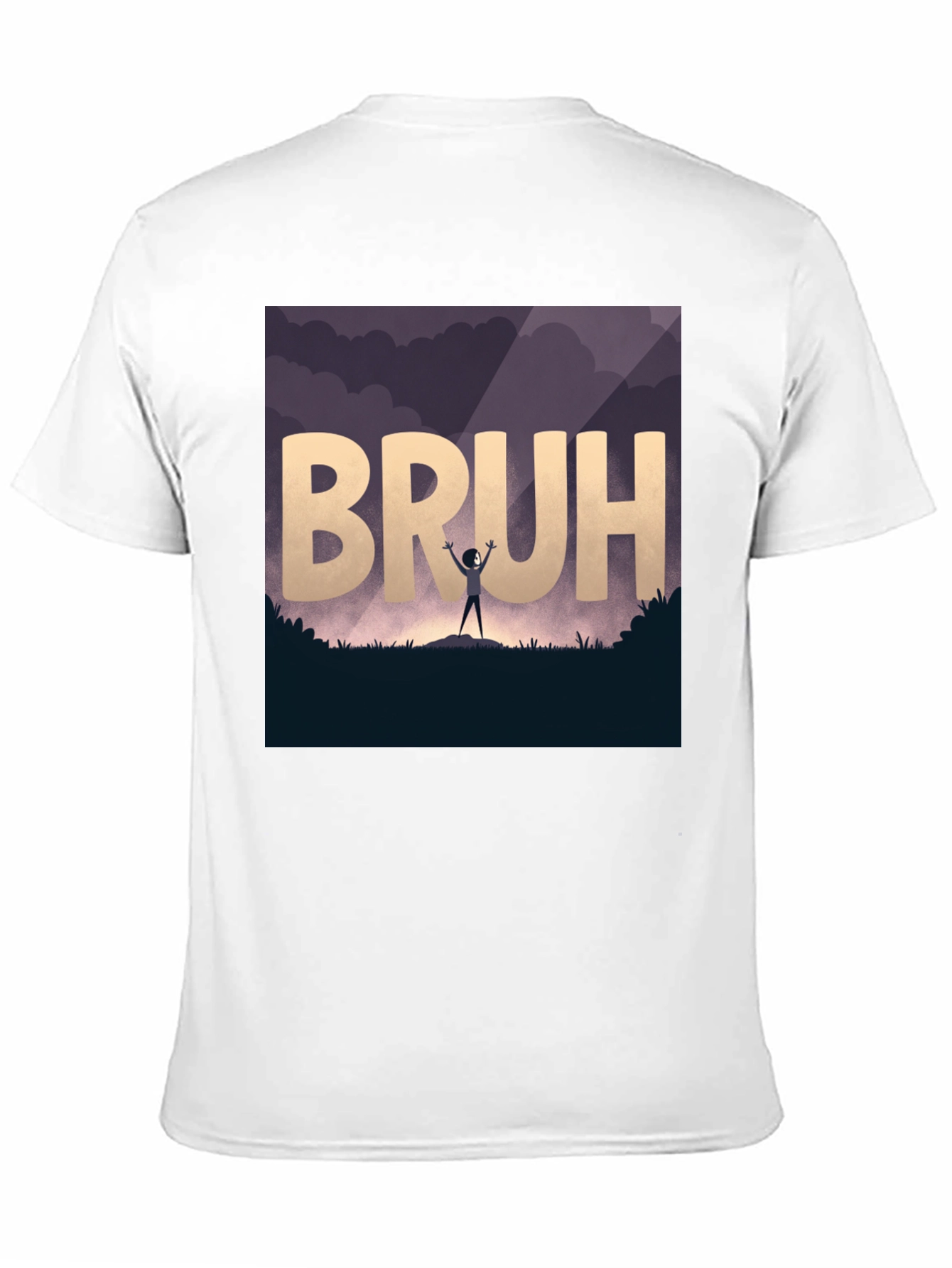 Bruh T-Shirt: Silhouette Design - Premium Cotton